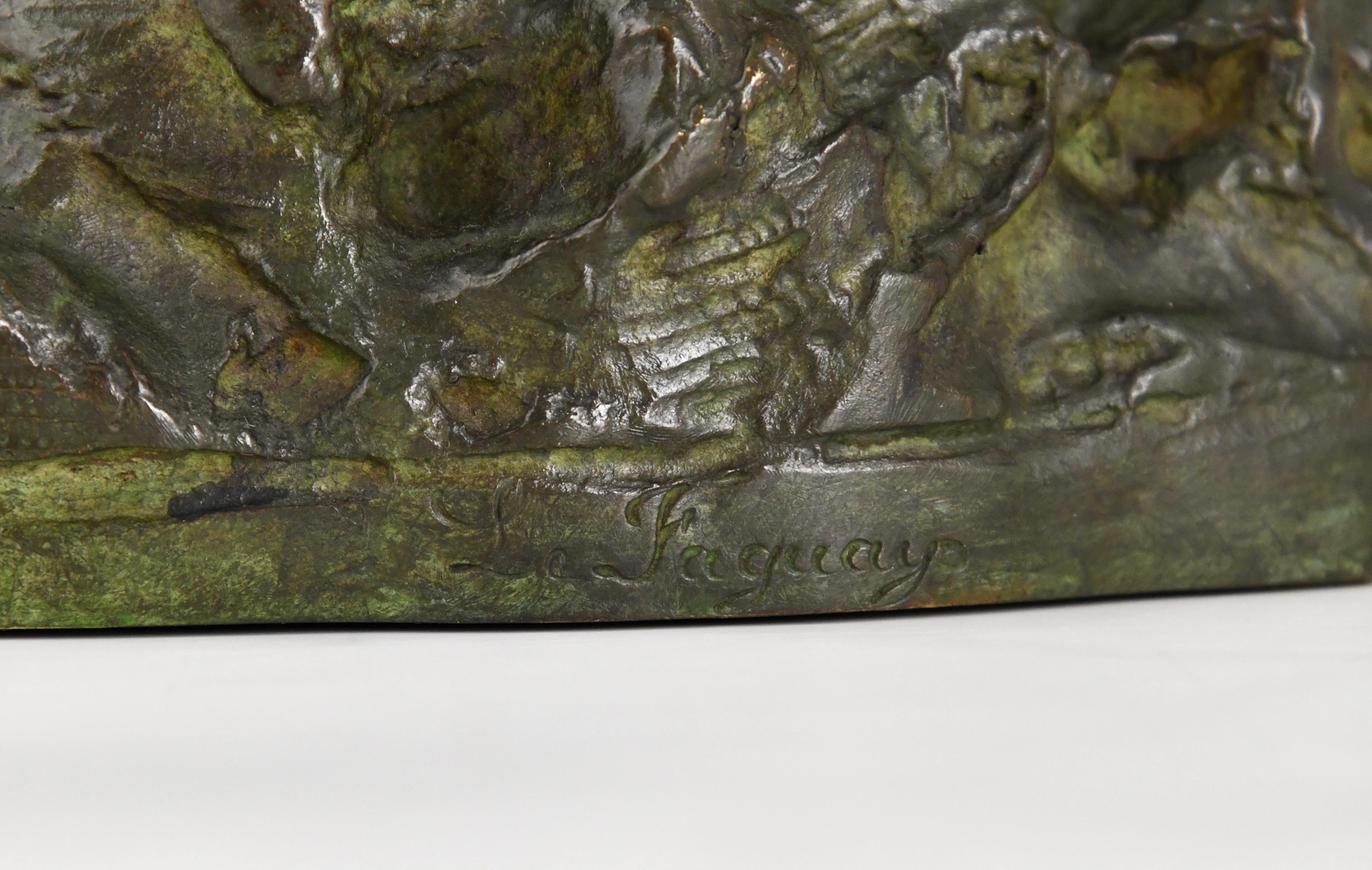 Art Deco Diana with bow bronze sculpture Le Faguays & Susse Frères France 1925 For Sale 2