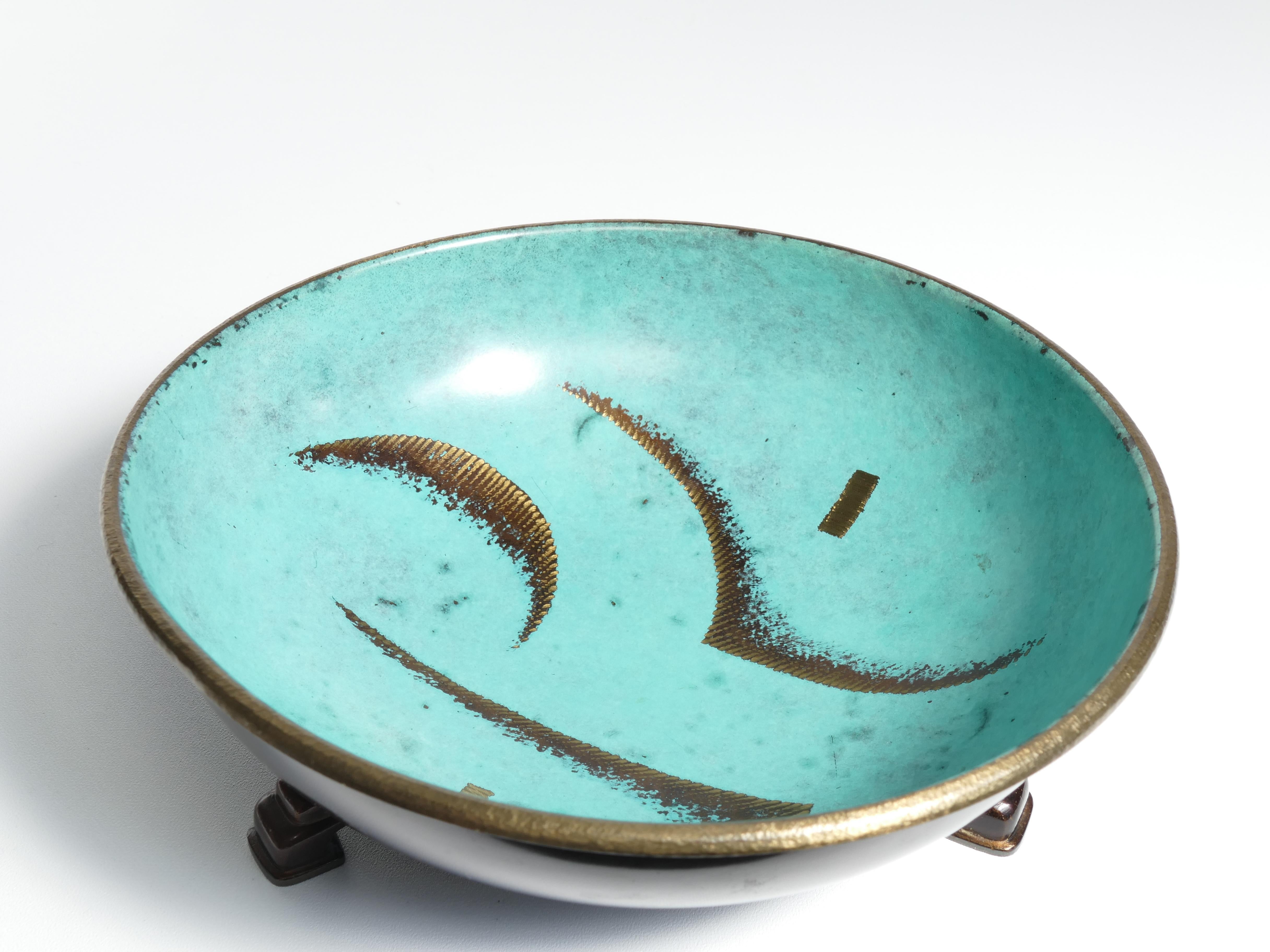 Art Deco Dinanderie Ikora Bowl by WMF, Germany For Sale 5