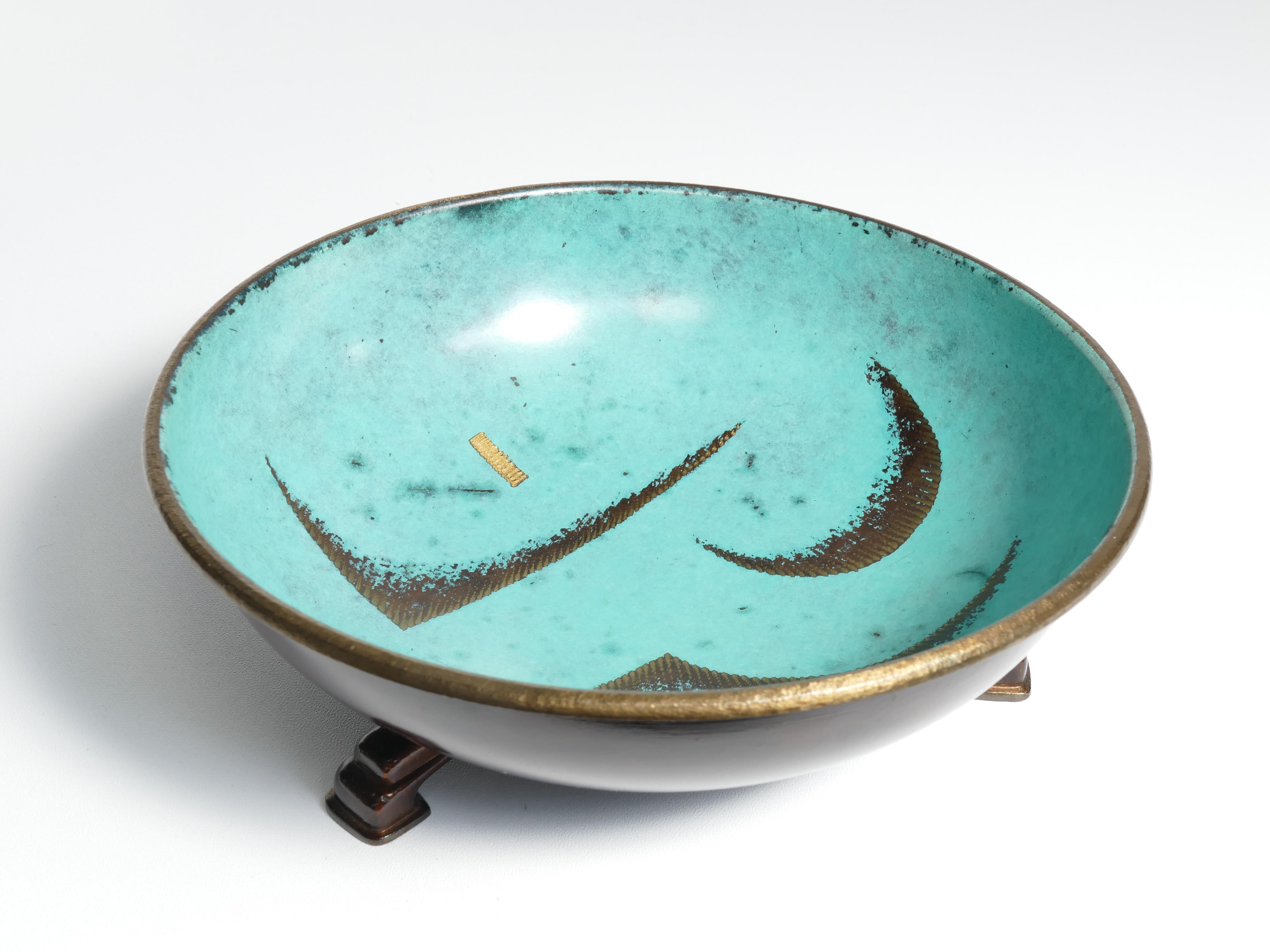 Art Deco Dinanderie Ikora Bowl by WMF, Germany For Sale 8