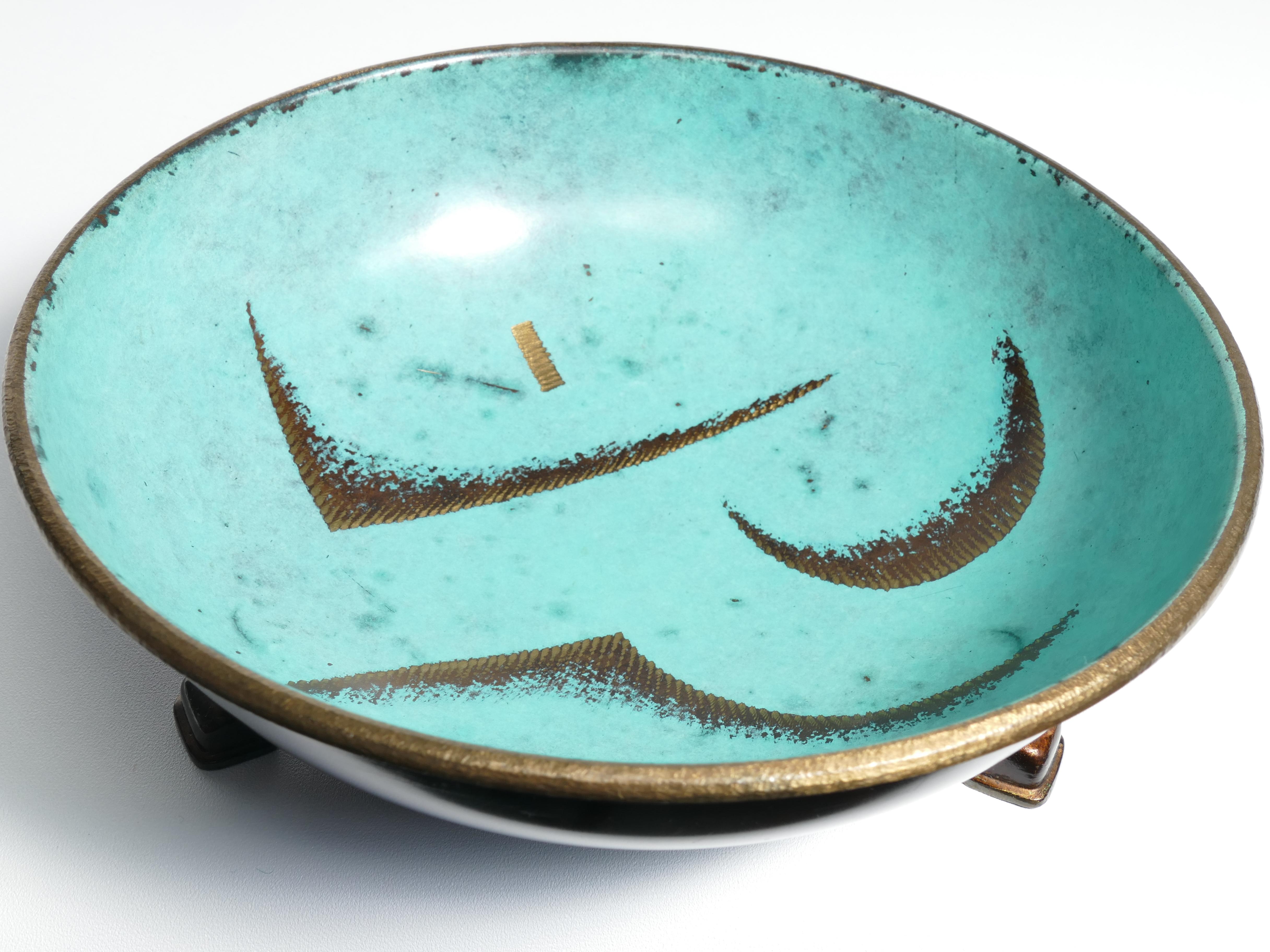 Art Deco Dinanderie Ikora Bowl by WMF, Germany For Sale 8