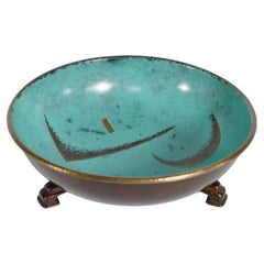 Antique Art Deco Dinanderie Ikora Bowl by WMF, Germany
