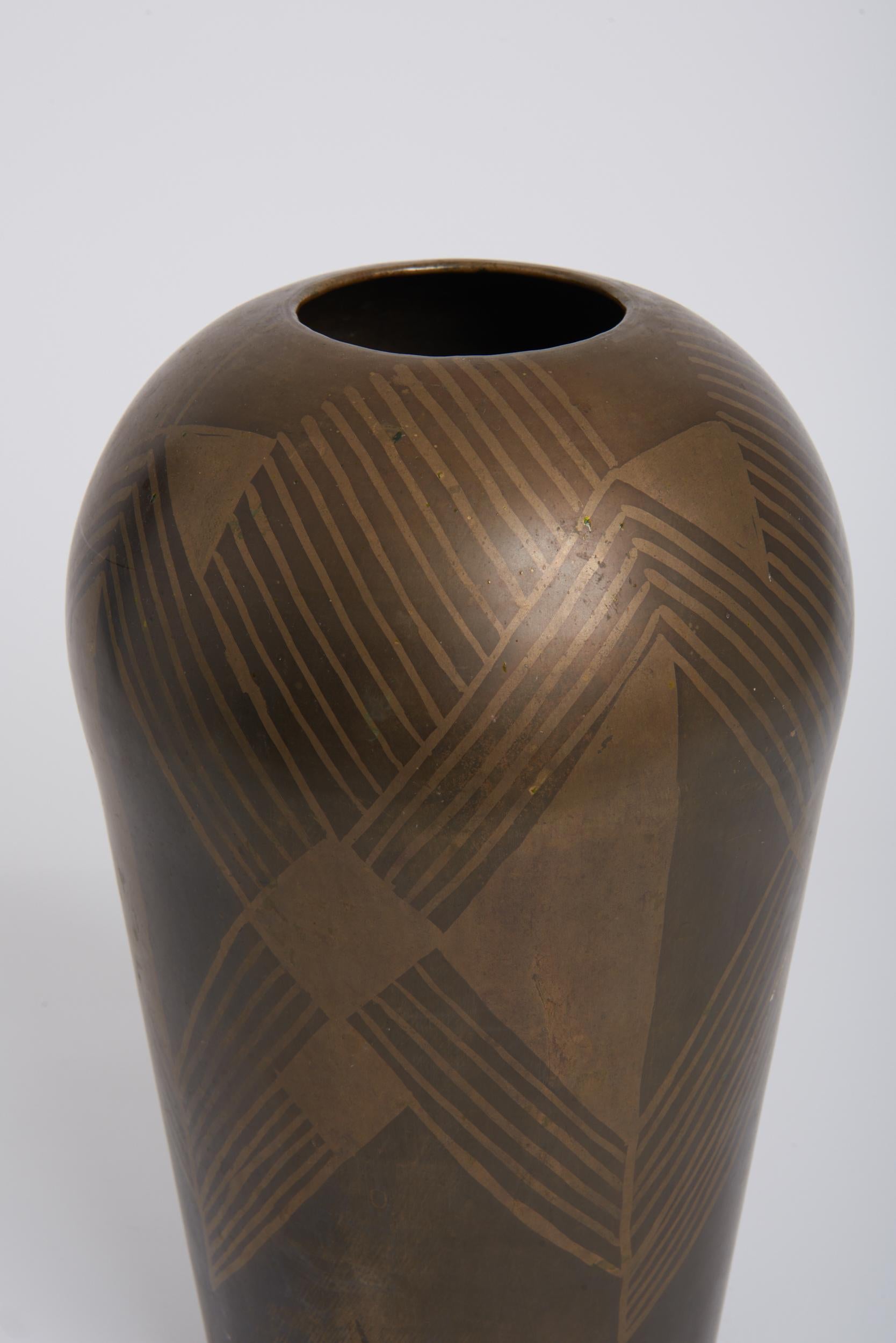 20th Century Art Deco Dinanderie Vase