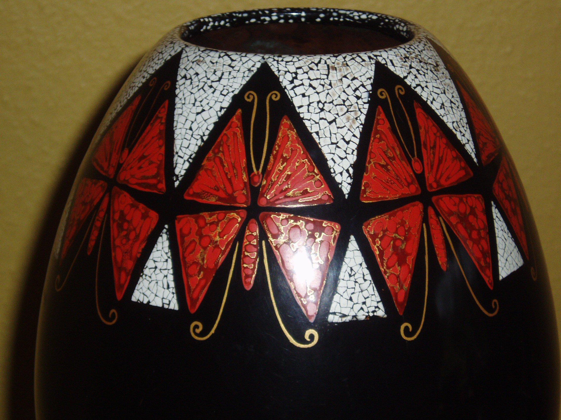 Metà XX secolo Vaso decorativo Art Déco Dinanderie. Francia anni '30 in vendita