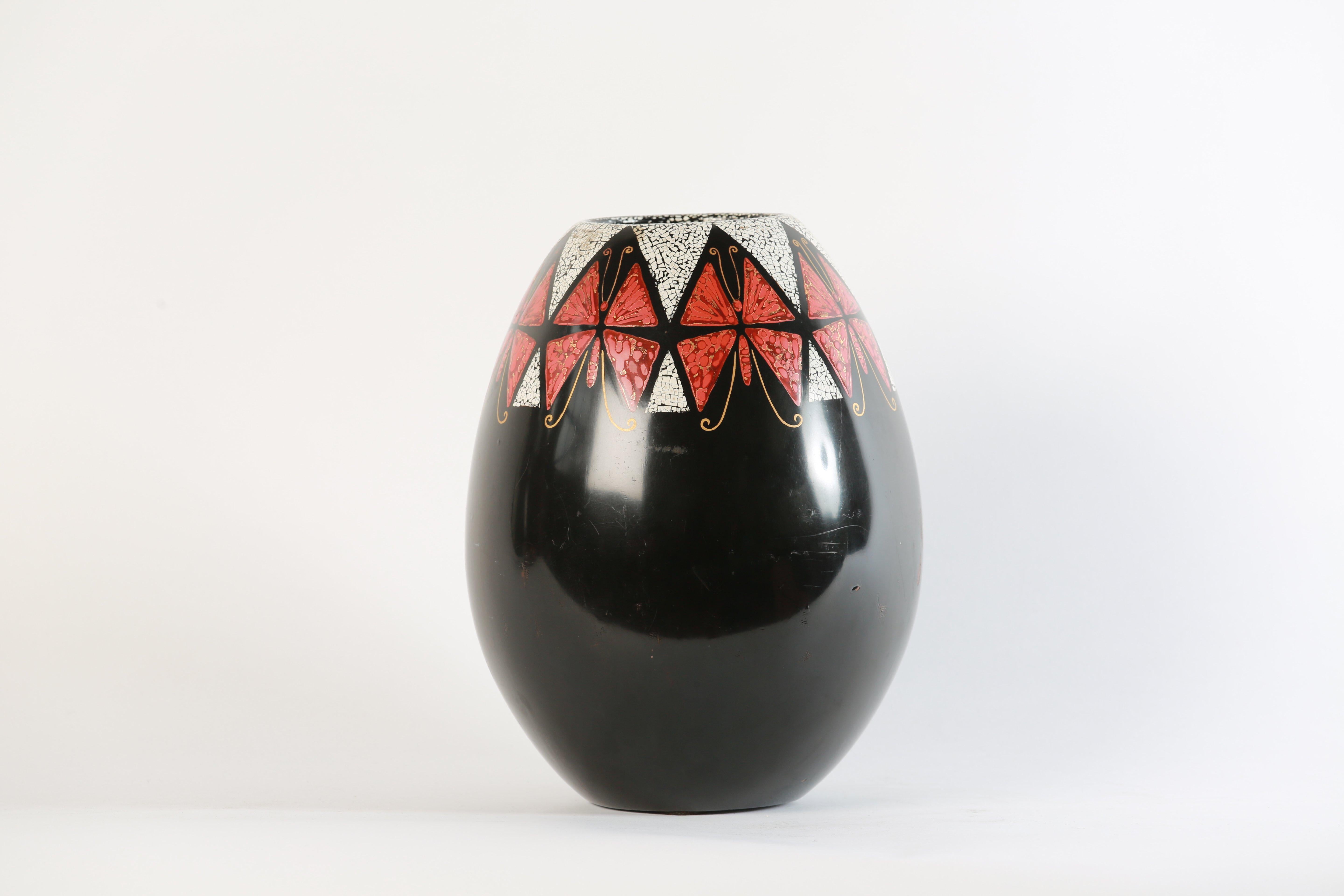 Metallo Vaso decorativo Art Déco Dinanderie. Francia anni '30 in vendita