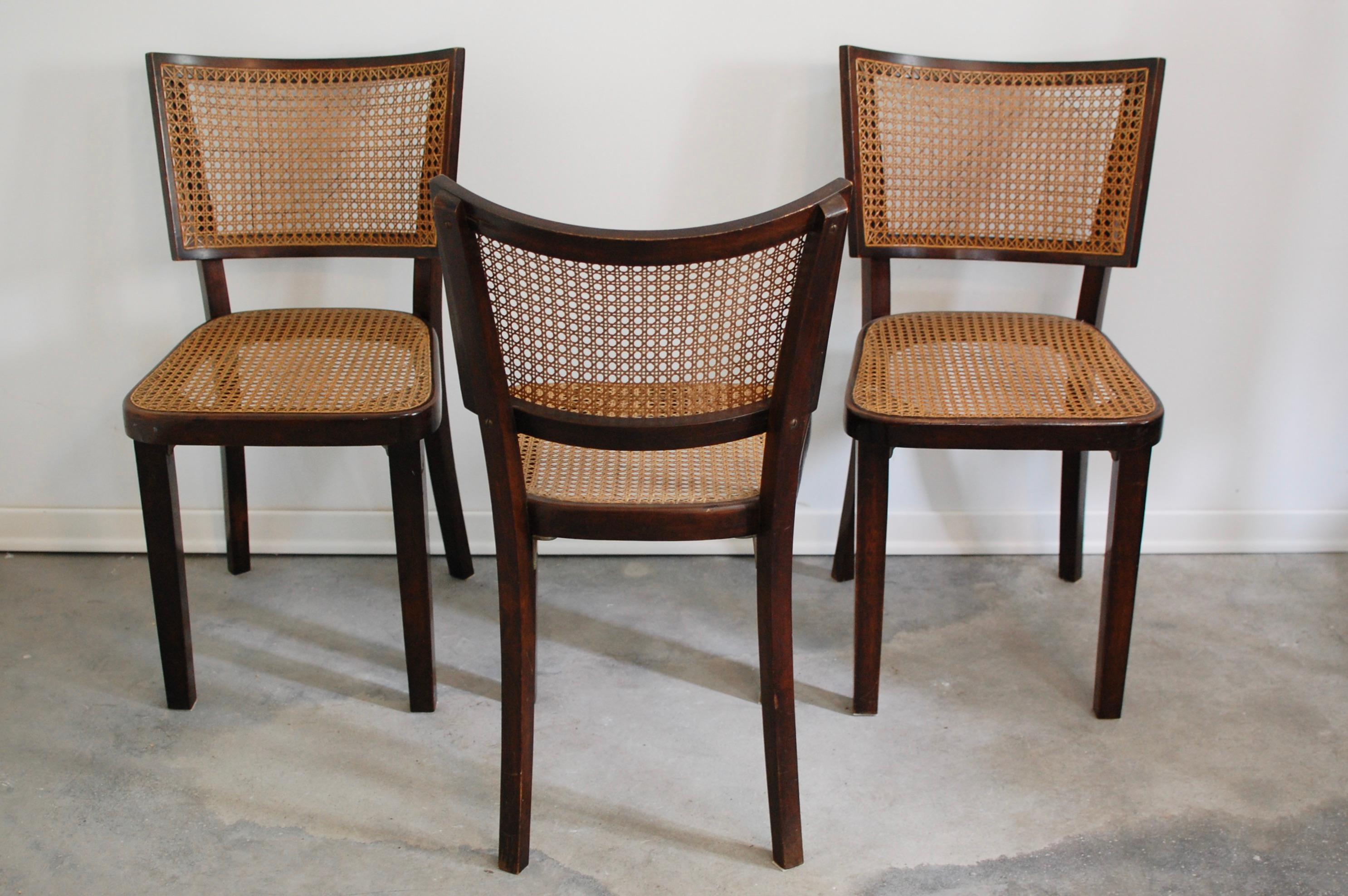 Slovenian Art Deco Dining Chairs, 1920s, Set of 6