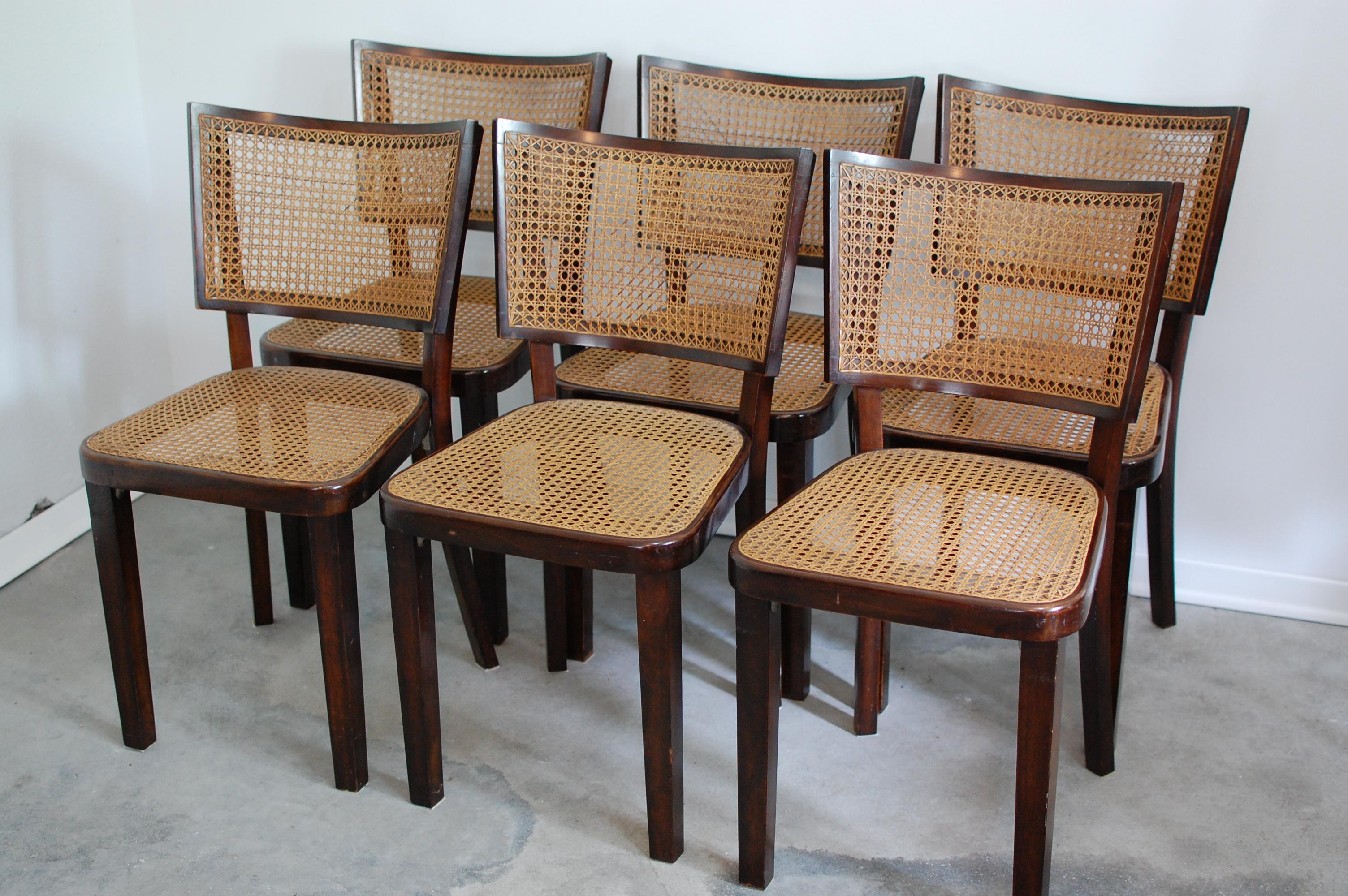 Early 19th Century Art Deco Dining Chairs, 1920s, Set of 6