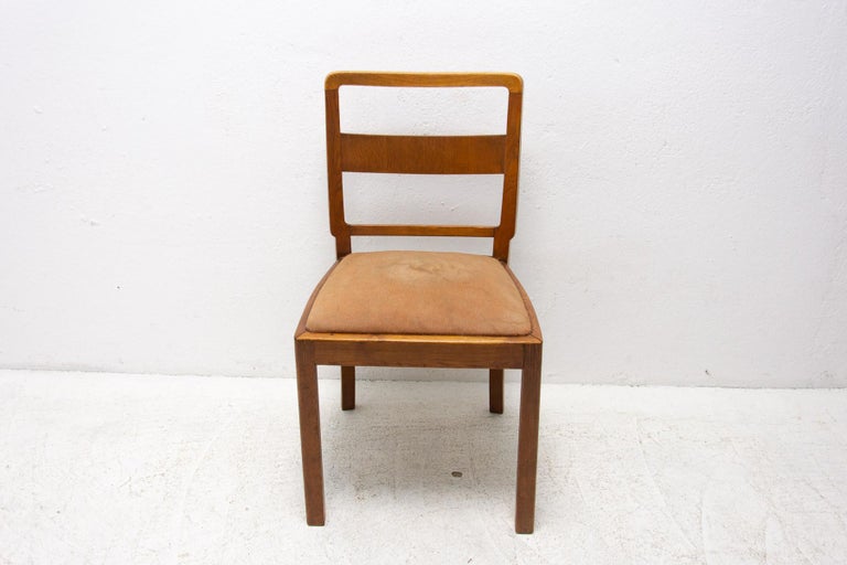 Art Deco Dining Chairs, 1930´s, Czechoslovakia, Set of 3 For Sale 3