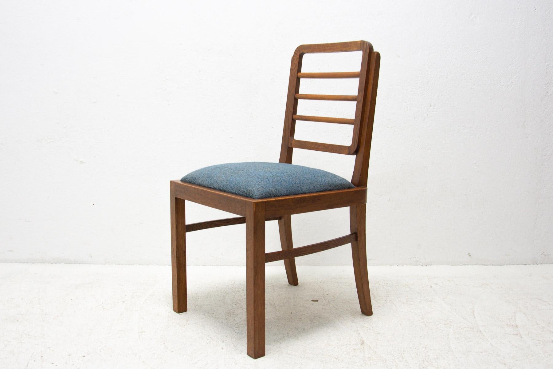 Art Deco Dining Chairs, 1930's, Czechoslovakia, Set of 4 5