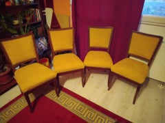 Art Deco Dining Chairs / Set of 4, circa 1930s