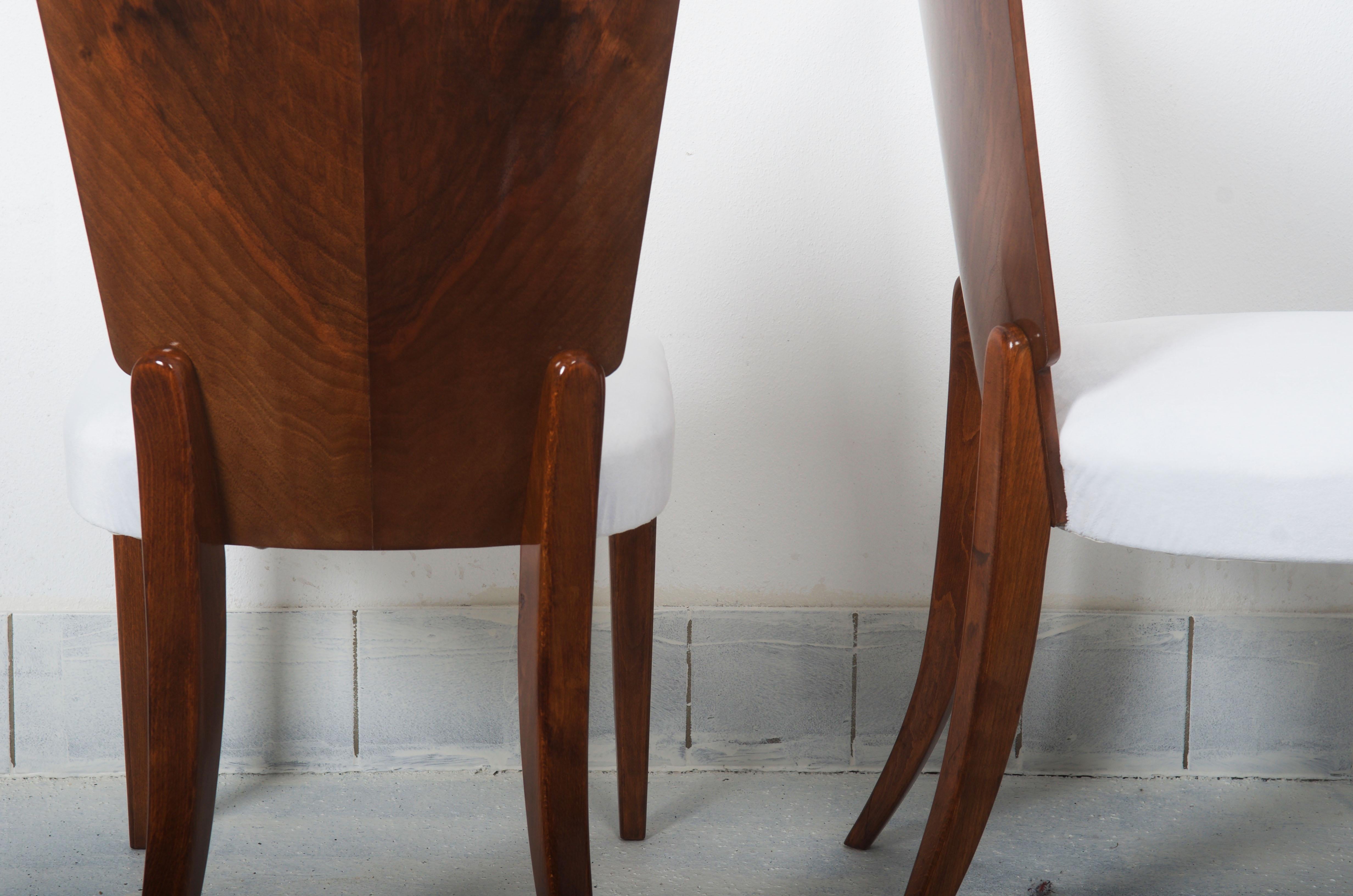 Art Deco Dining Chairs by Jindrich Halabala For Sale 5