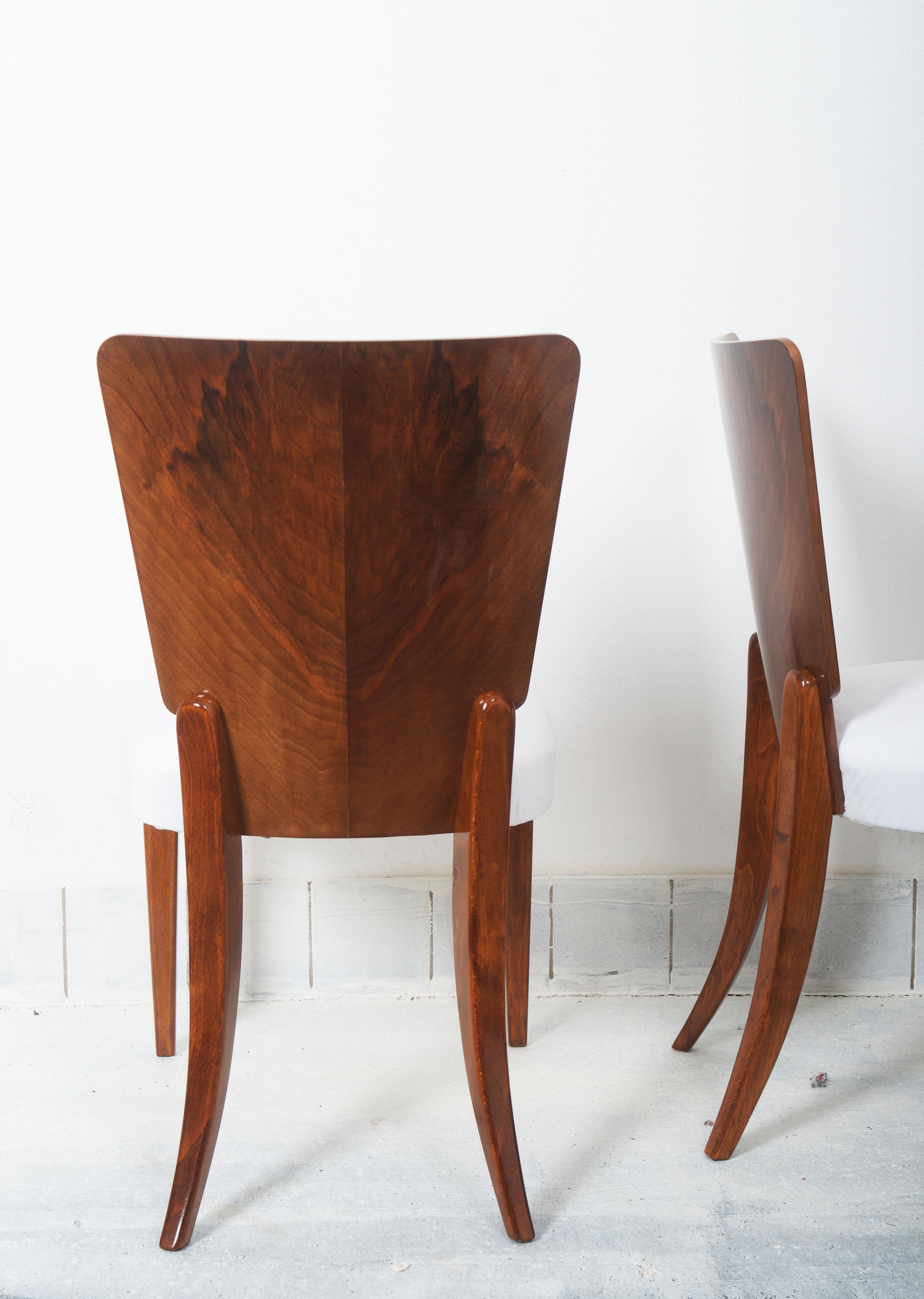 Art Deco Dining Chairs by Jindrich Halabala For Sale 6