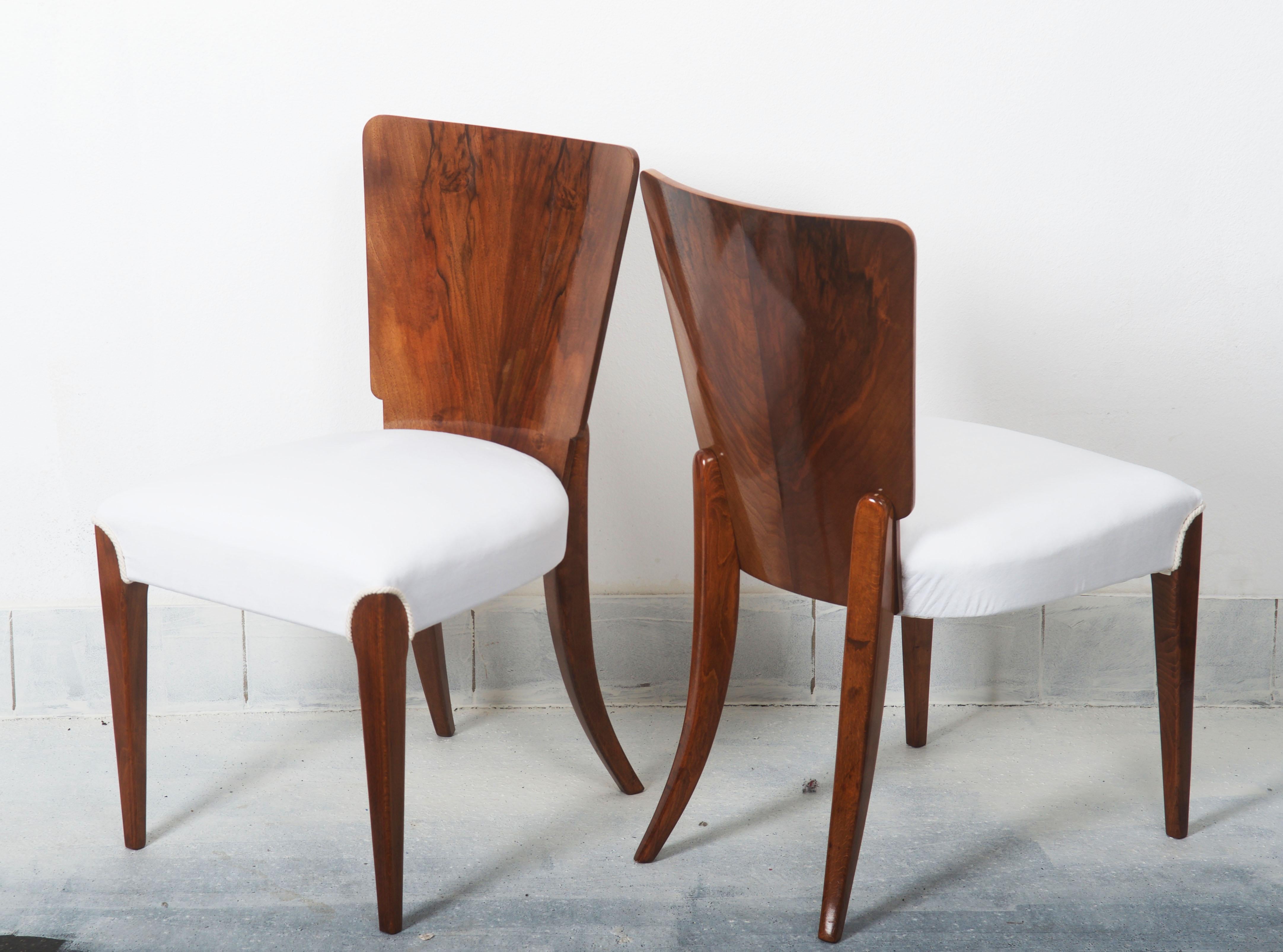 Art Deco Dining Chairs by Jindrich Halabala For Sale 9