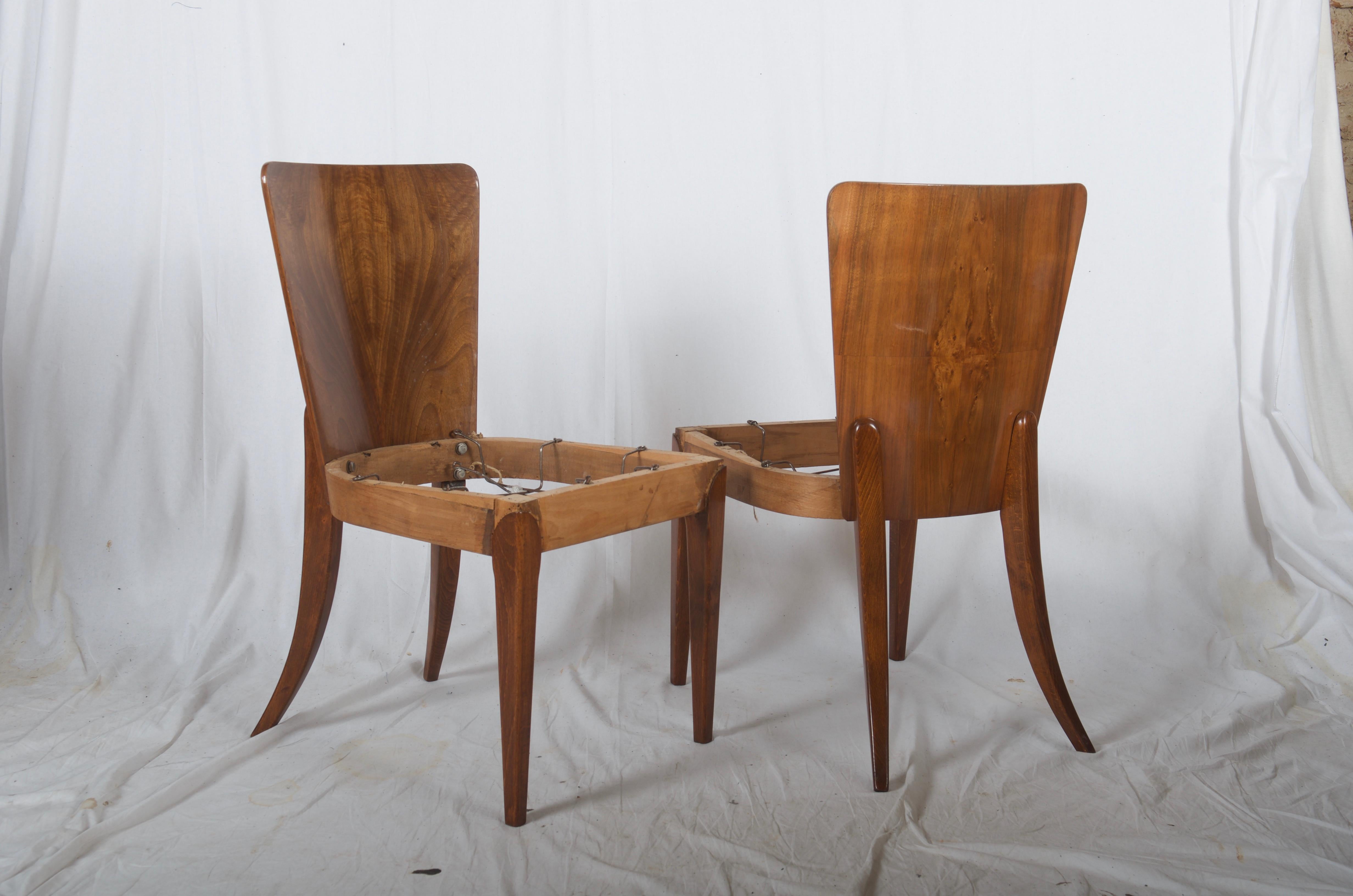 Art Deco Dining Chairs by Jindrich Halabala For Sale 11