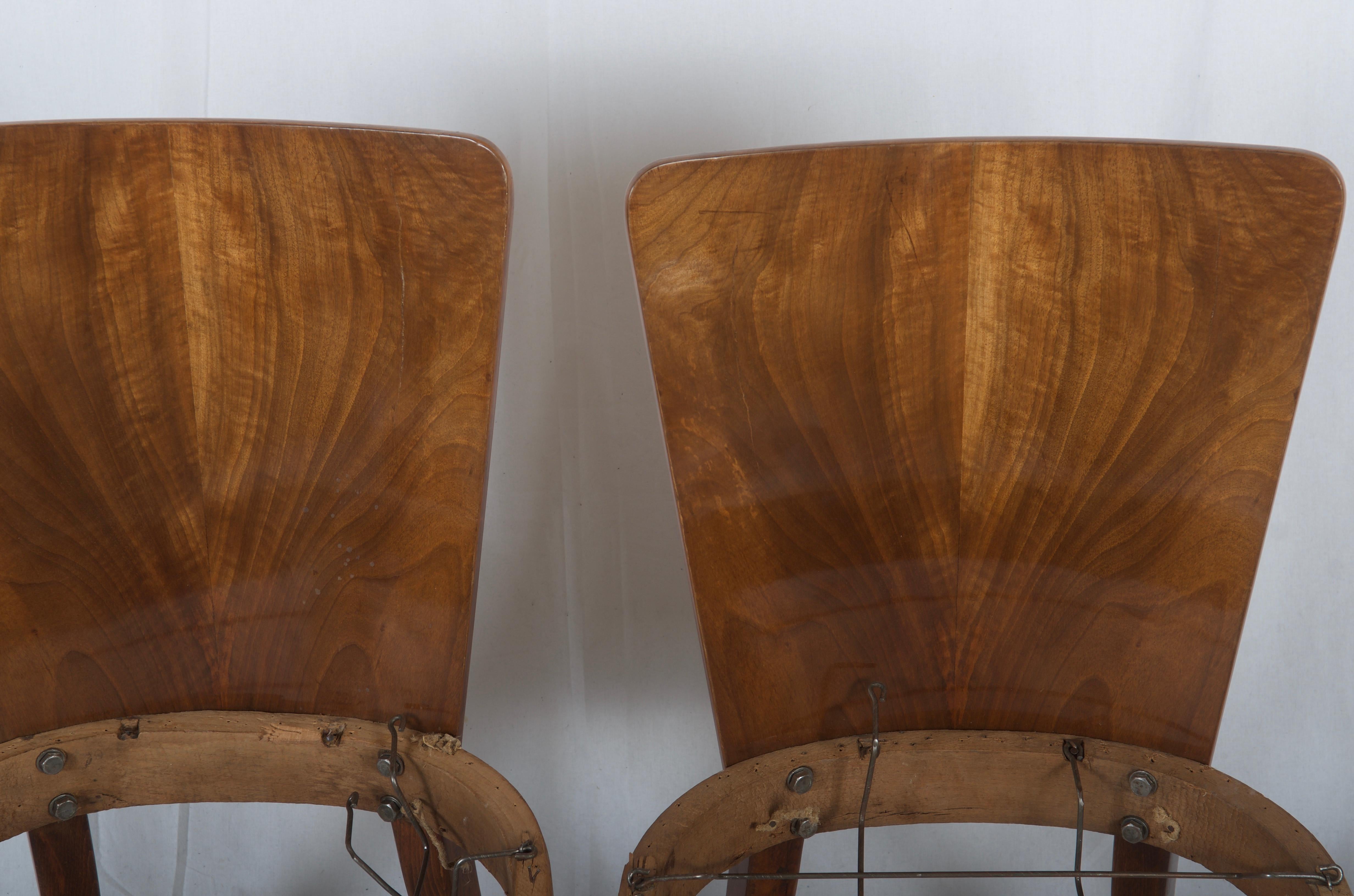 Art Deco Dining Chairs by Jindrich Halabala For Sale 12