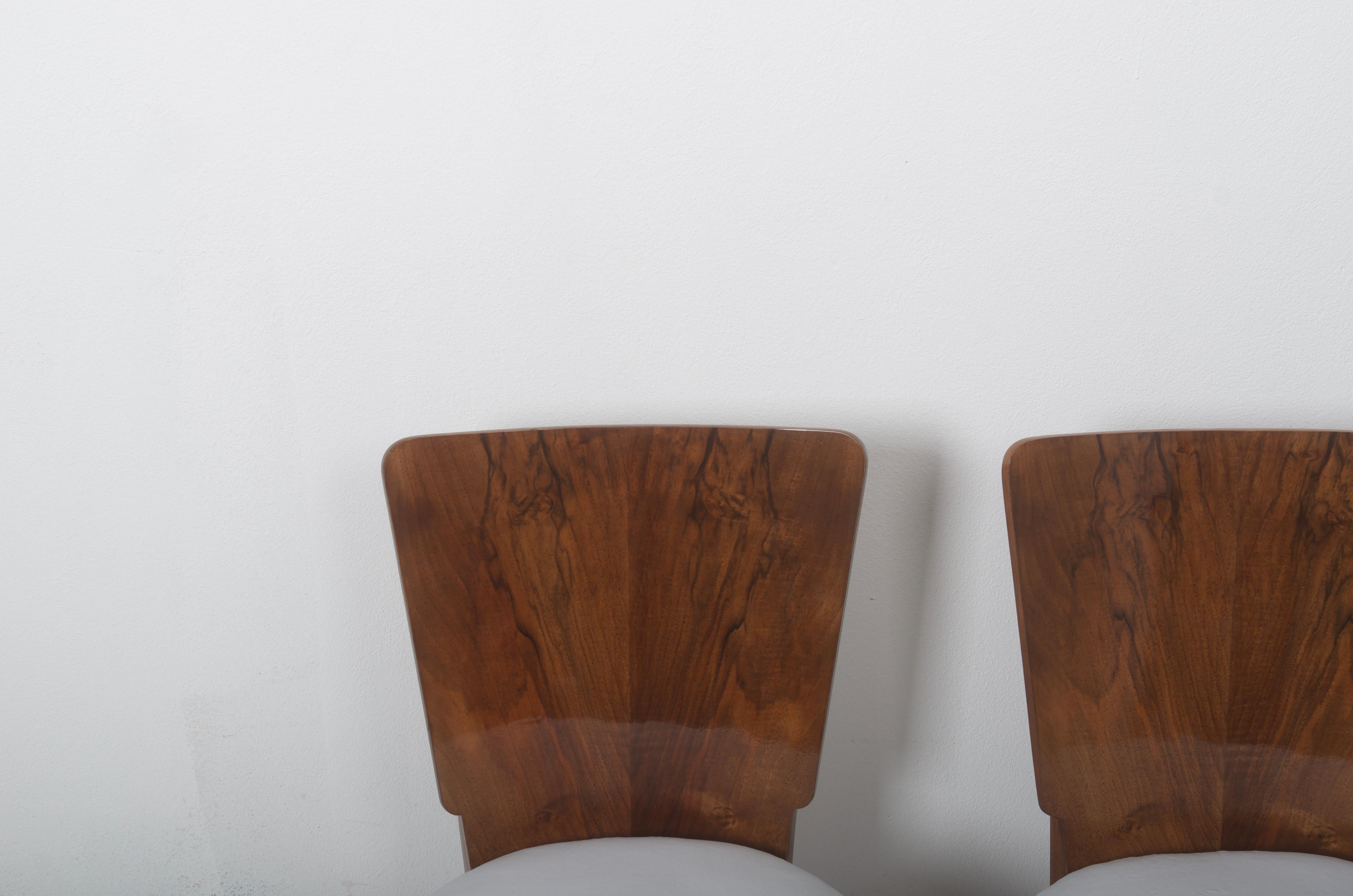 Beech Art Deco Dining Chairs by Jindrich Halabala For Sale