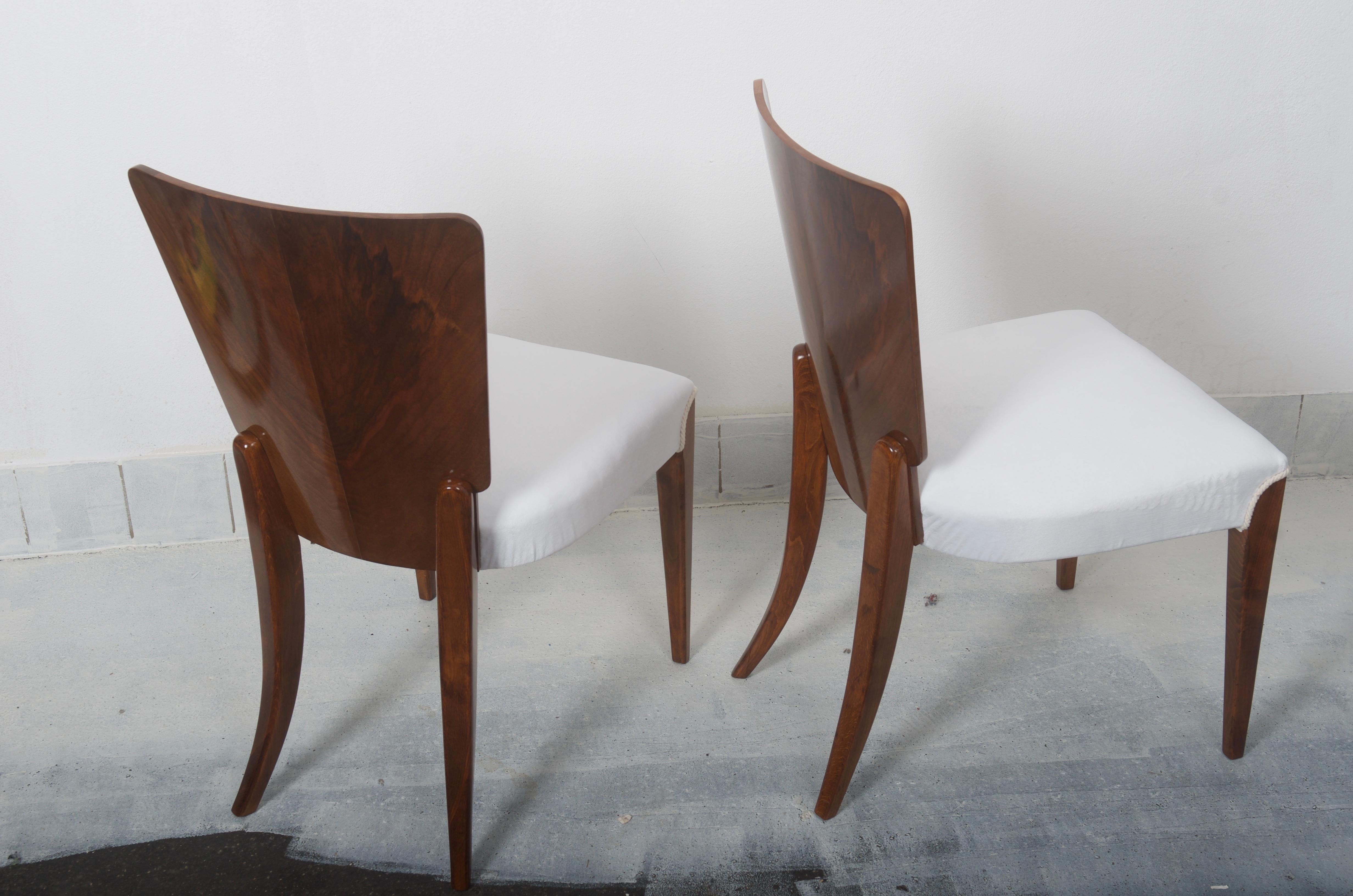 Art Deco Dining Chairs by Jindrich Halabala For Sale 3