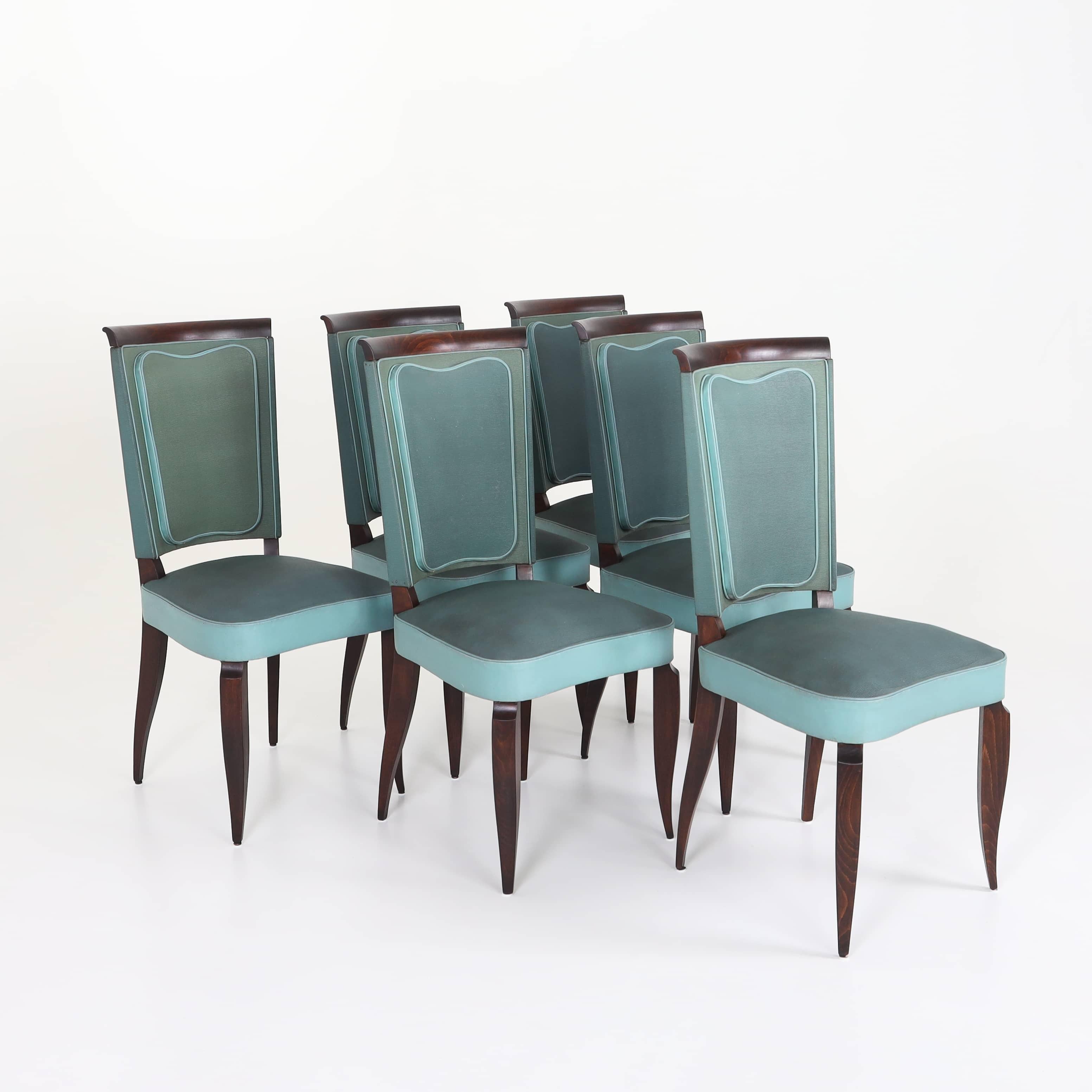 Art Deco Dining Chairs, France 1920s In Good Condition In Greding, DE