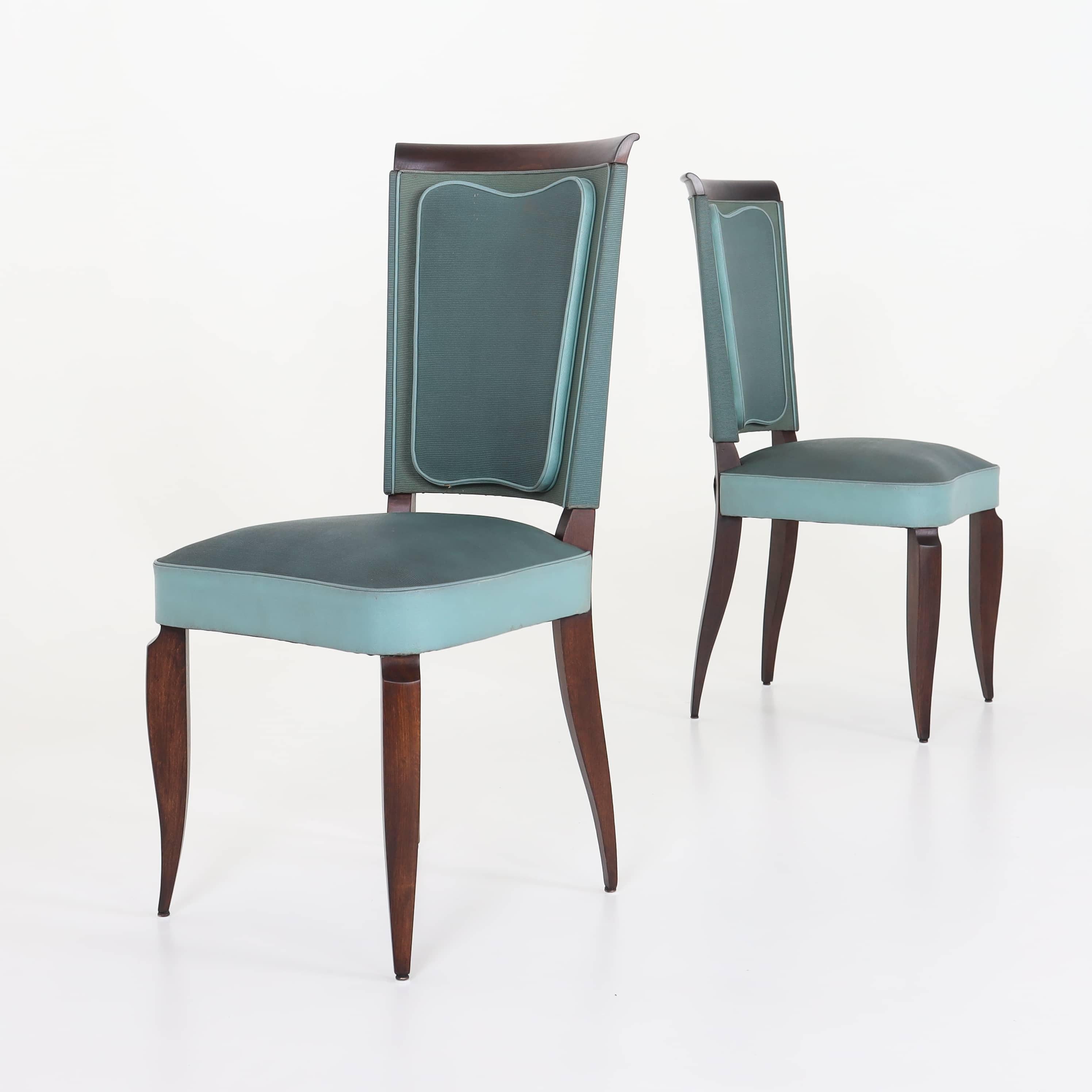 Early 20th Century Art Deco Dining Chairs, France 1920s