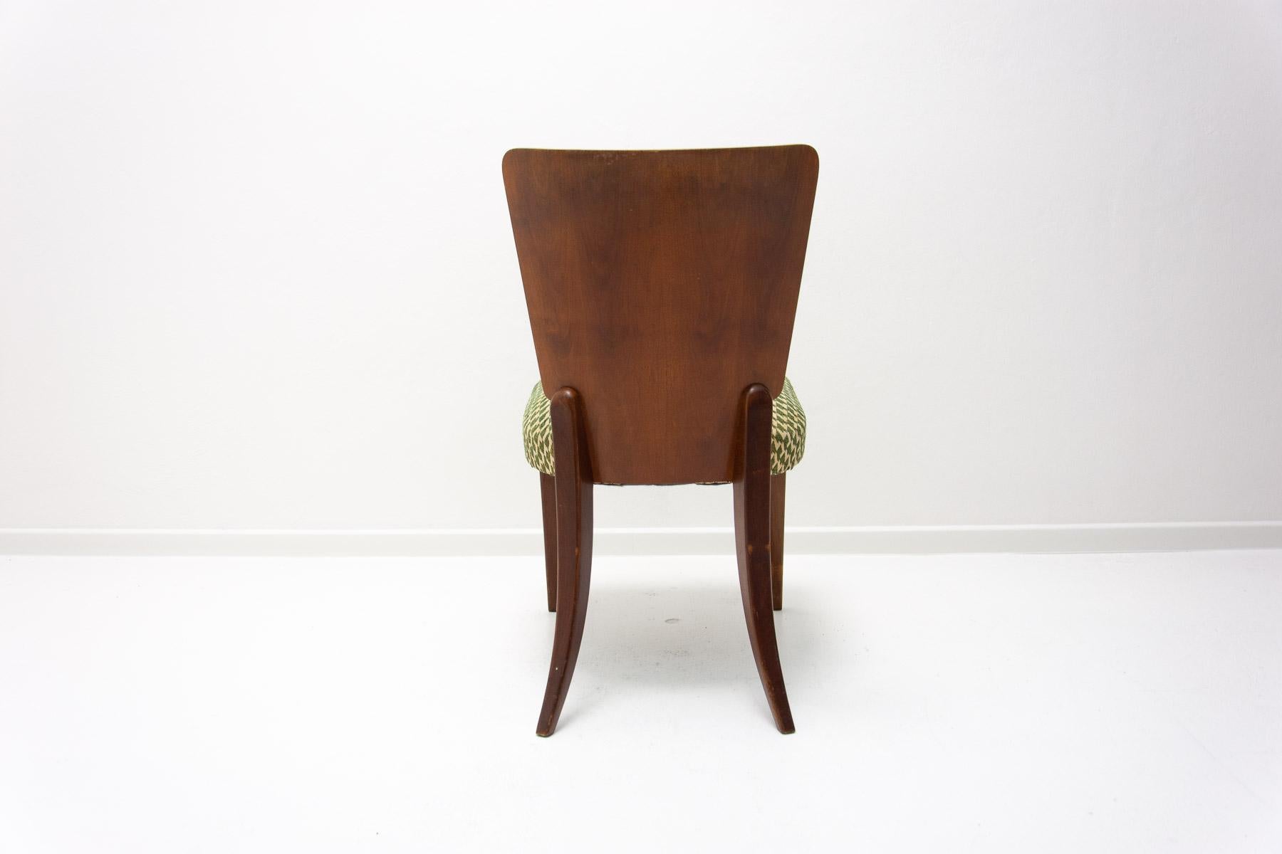 Art Deco Dining Chairs H-214 by Jindrich Halabala for Úp Závody, 1950s 10