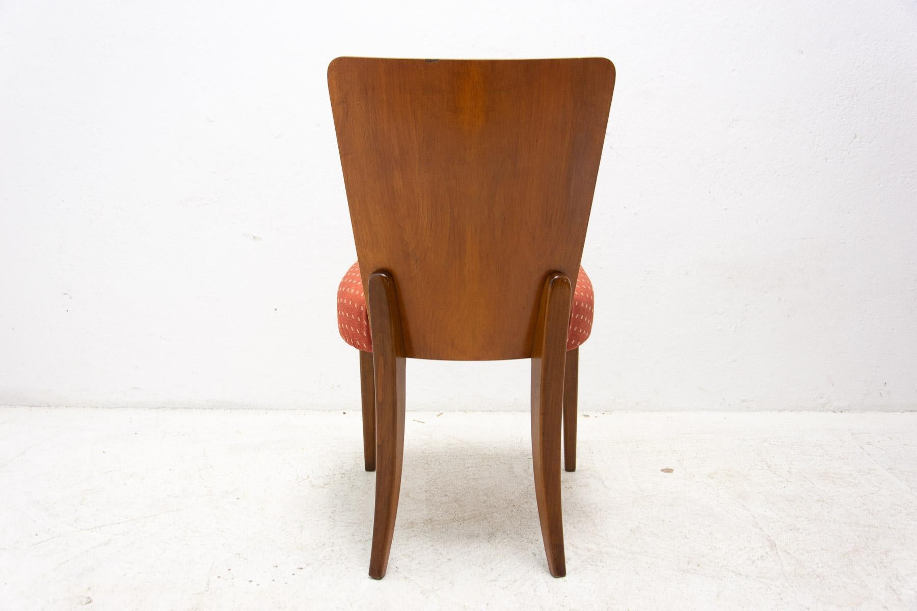 Art Deco Dining Chairs H-214 by Jindrich Halabala for ÚP Závody, 1950's For Sale 10