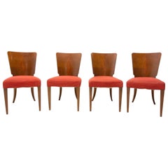 Art Deco Dining Chairs H-214 by Jindrich Halabala for ÚP Závody, 1950's