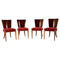 Art Deco Dining Chairs H-214 by Jindrich Halabala for UP Závody, Set of 4, 1939s