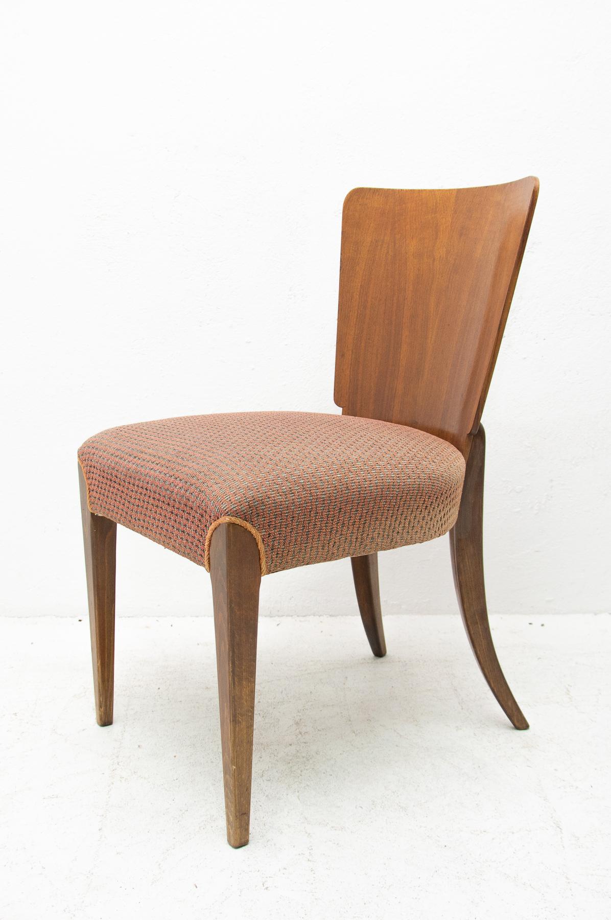 Art Deco Dining Chairs H-214 by Jindrich Halabala for ÚP Závody, Set of 4 2