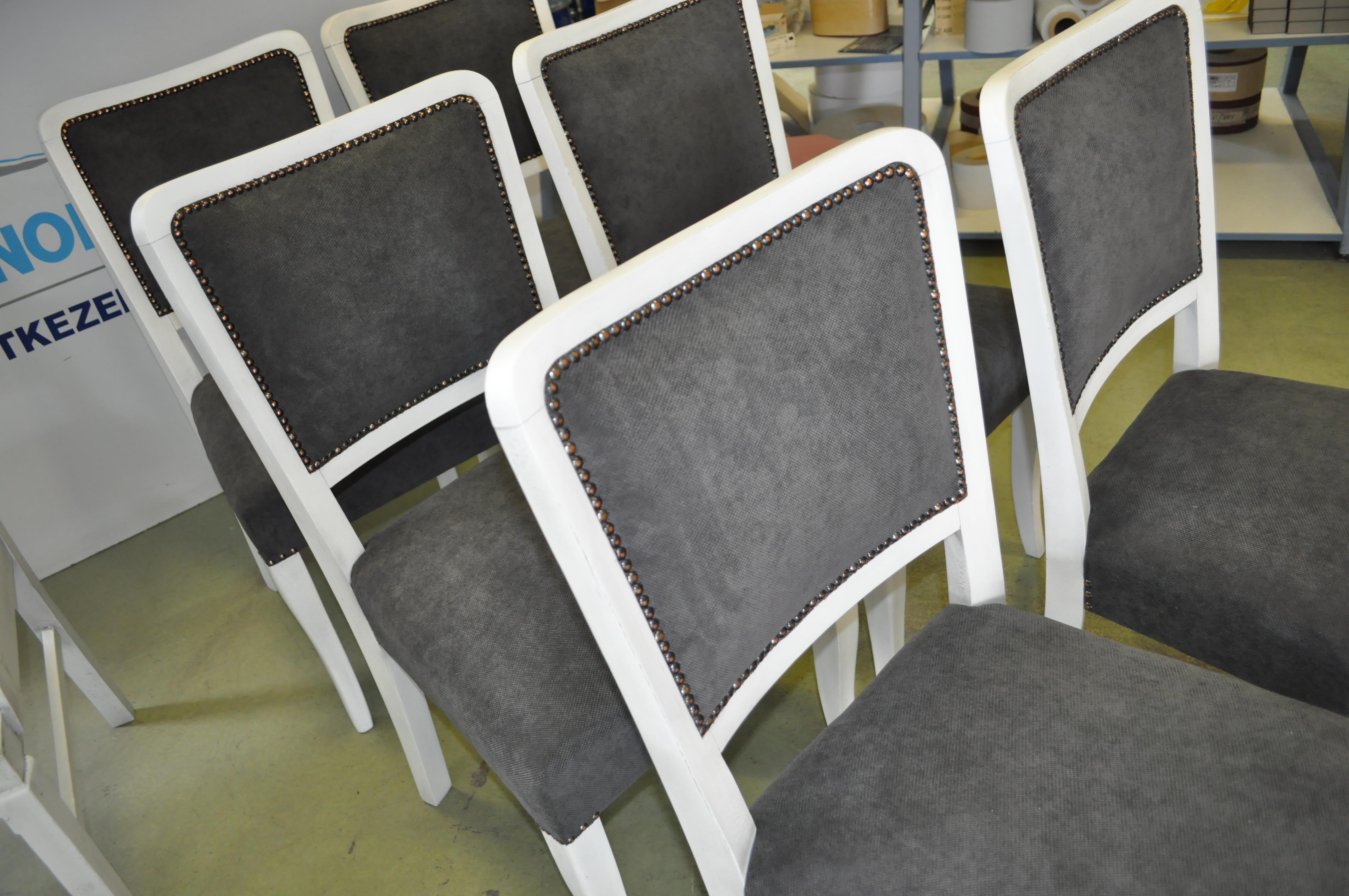 Painted Art Deco Dining Chairs, Set of 6 For Sale