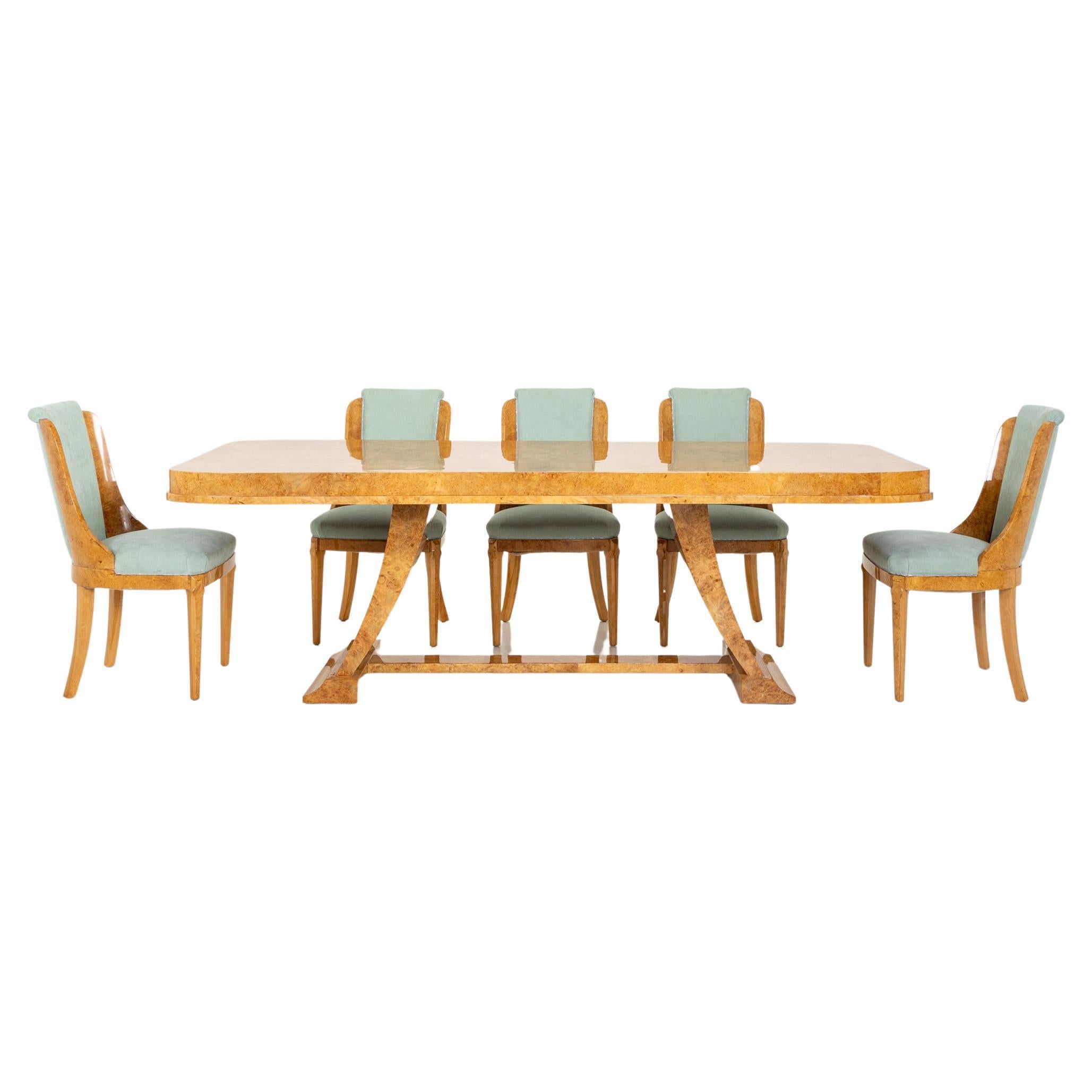 Art Deco Dining Room Set by Mercier Freres, France, 1920s For Sale at