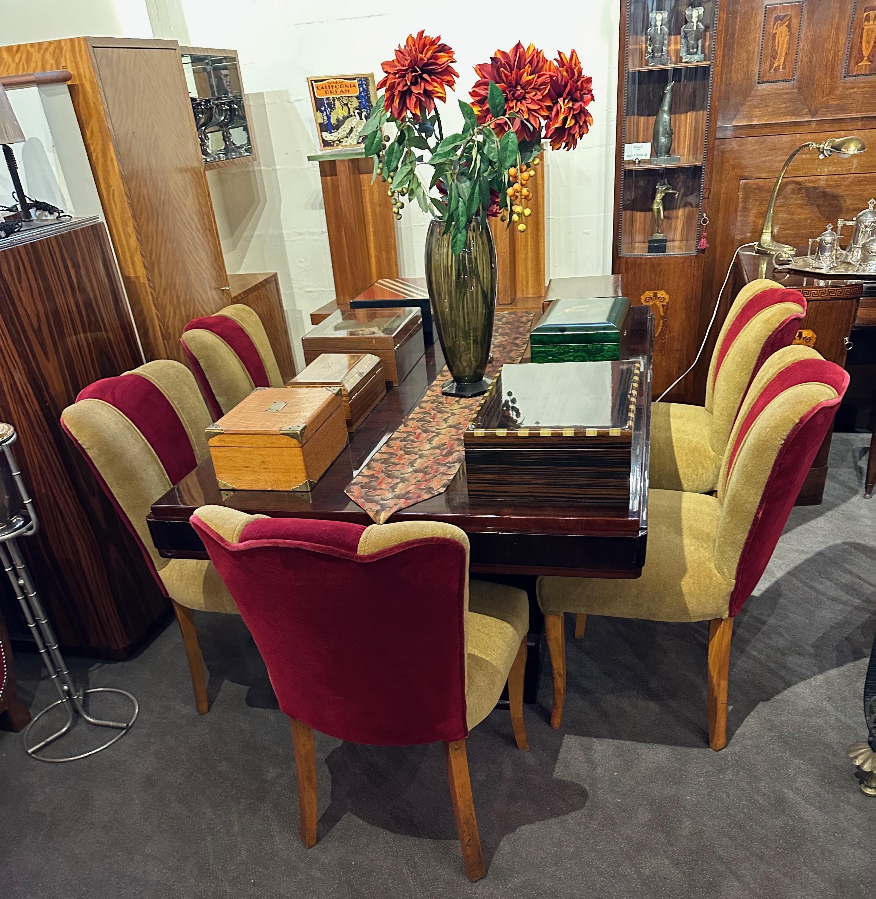 Art Deco Dining Room or Side Chairs French Style Mohair In Good Condition In Oakland, CA