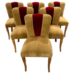 Art Deco Dining Room or Side Chairs French Style Mohair