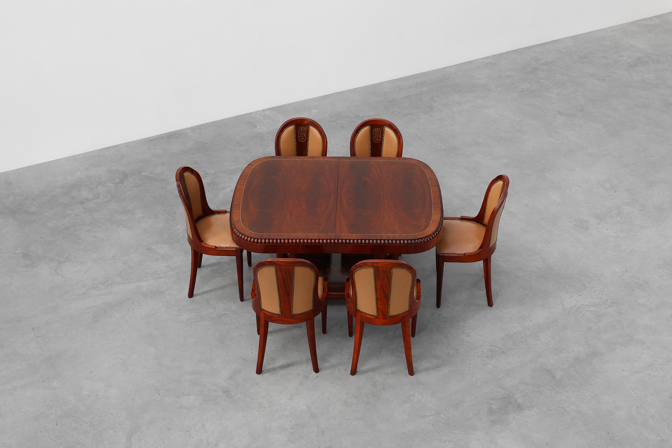 Ensemble de salle à manger Art déco par De Coene, Belgique, 1935 en vente 5