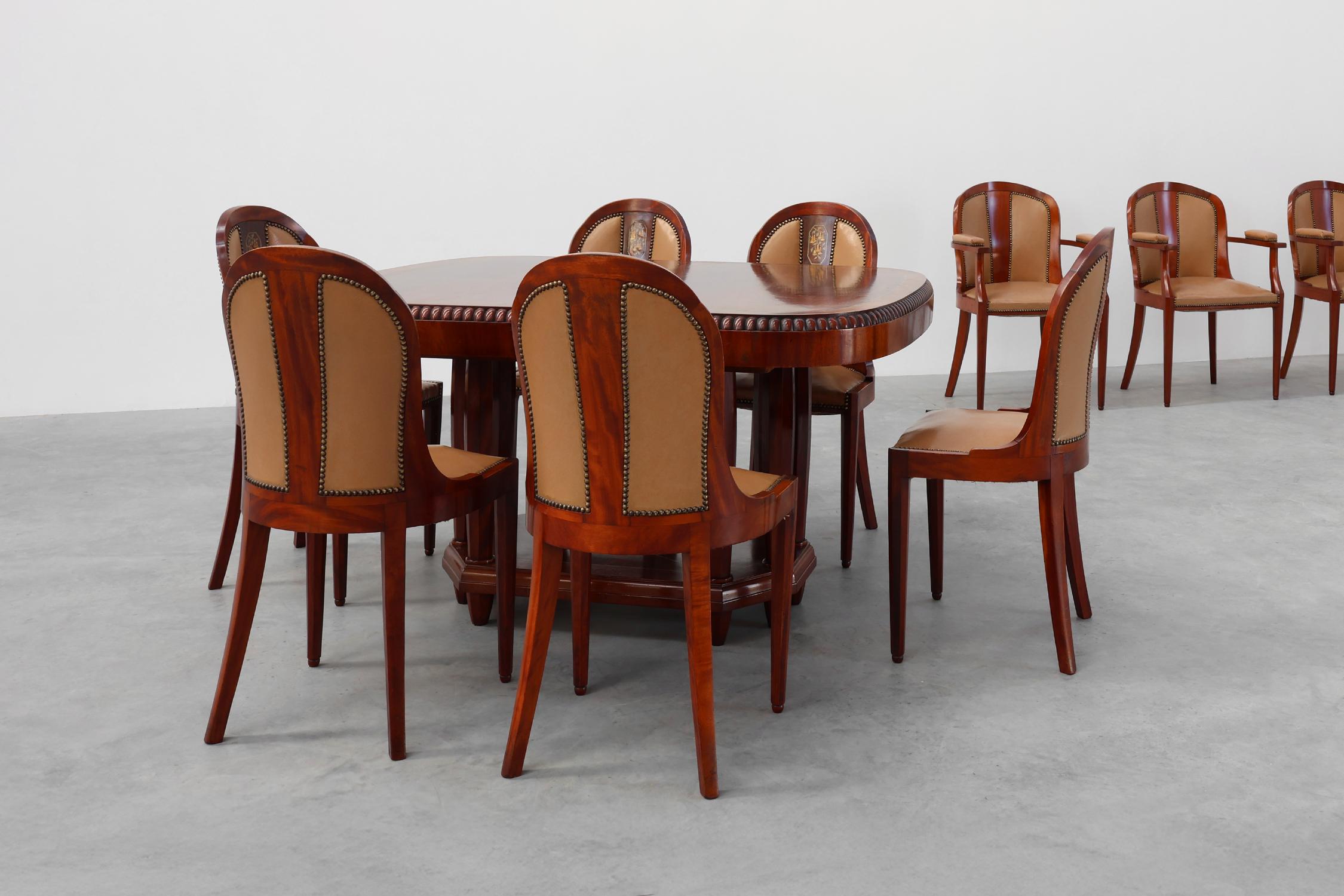 Ensemble de salle à manger Art déco par De Coene, Belgique, 1935 en vente 7