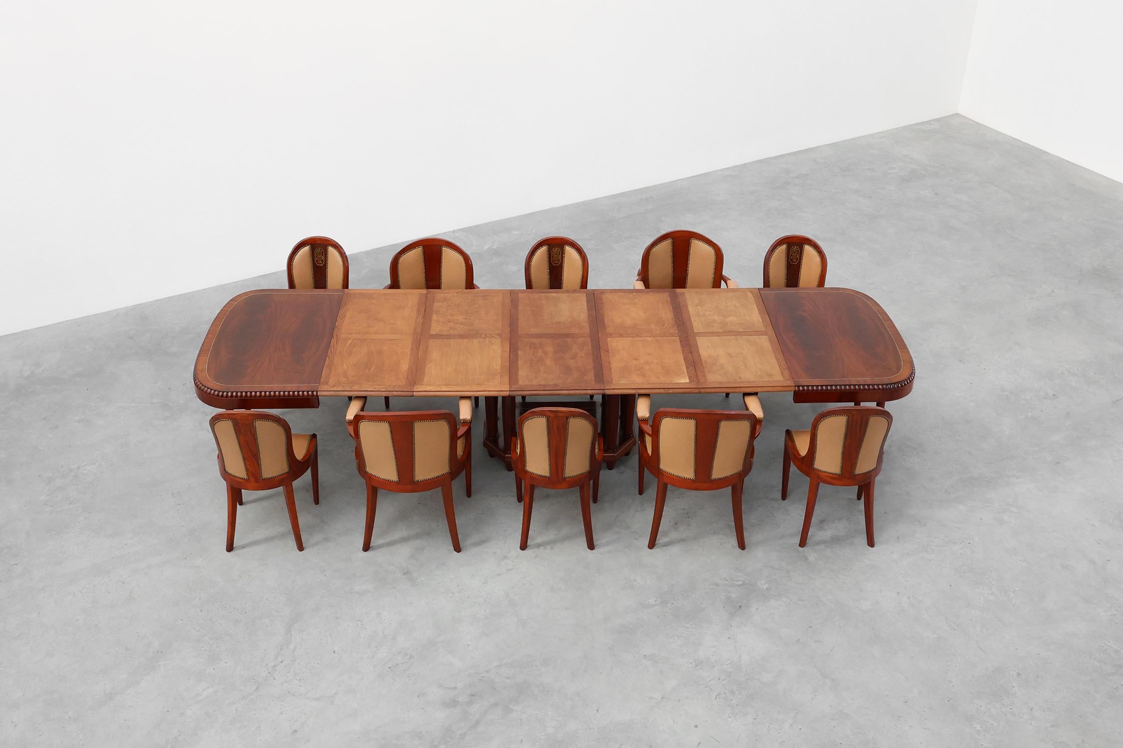 Ensemble de salle à manger Art déco par De Coene, Belgique, 1935 en vente 14