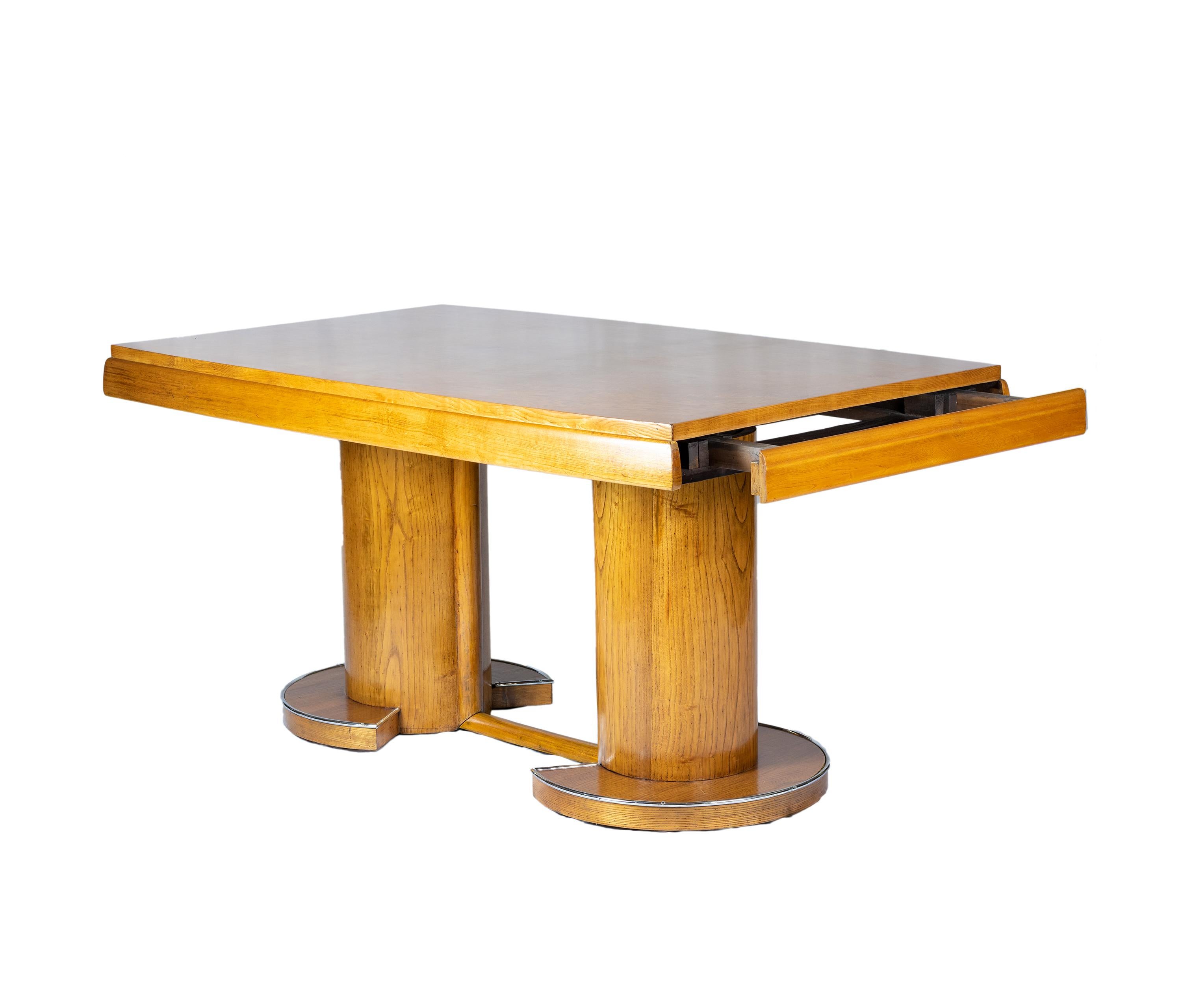 Ensemble de salle à manger Art déco avec 8 chaises, 20ème siècle en vente 5