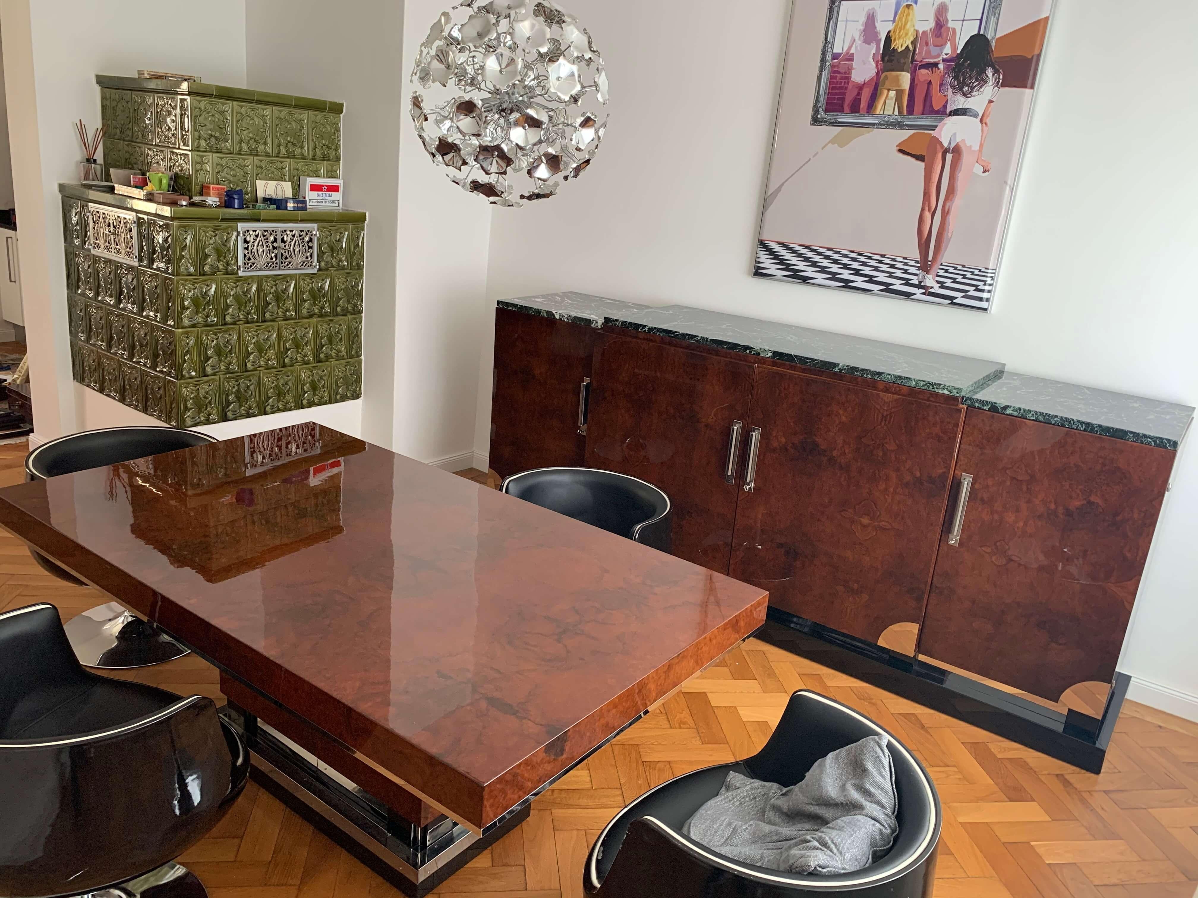 Art Deco Dining Room Table Walnut Roots Southern France Circa