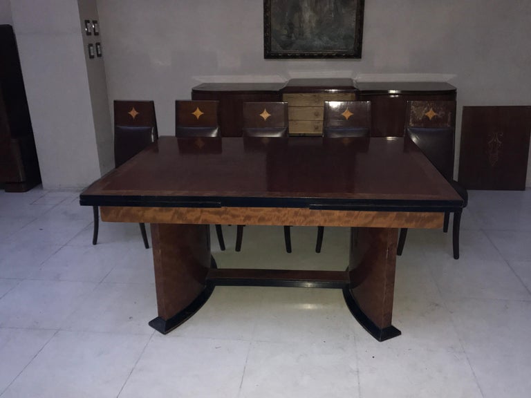 Art Deco Dining Room Table with Two Extension Boards, 1920 '12 People — free download