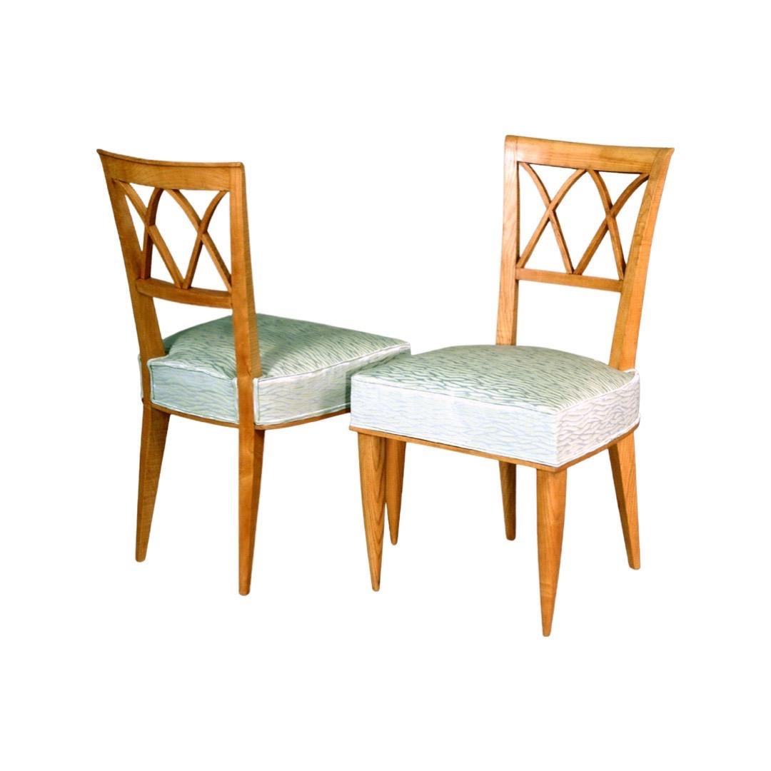 French Art Deco Dining Set (includes 12 chairs) by Baptistin Spade For Sale
