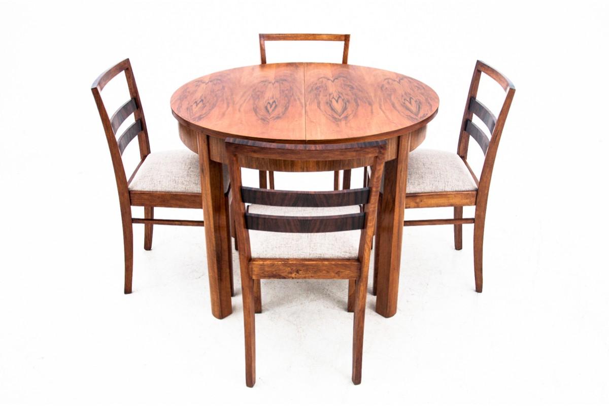 Art Deco Dining Set, Poland, 1940s 1