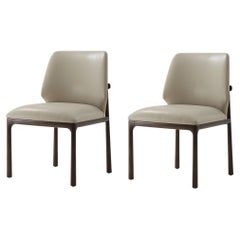 Art Deco Dining Side Chairs - Leather