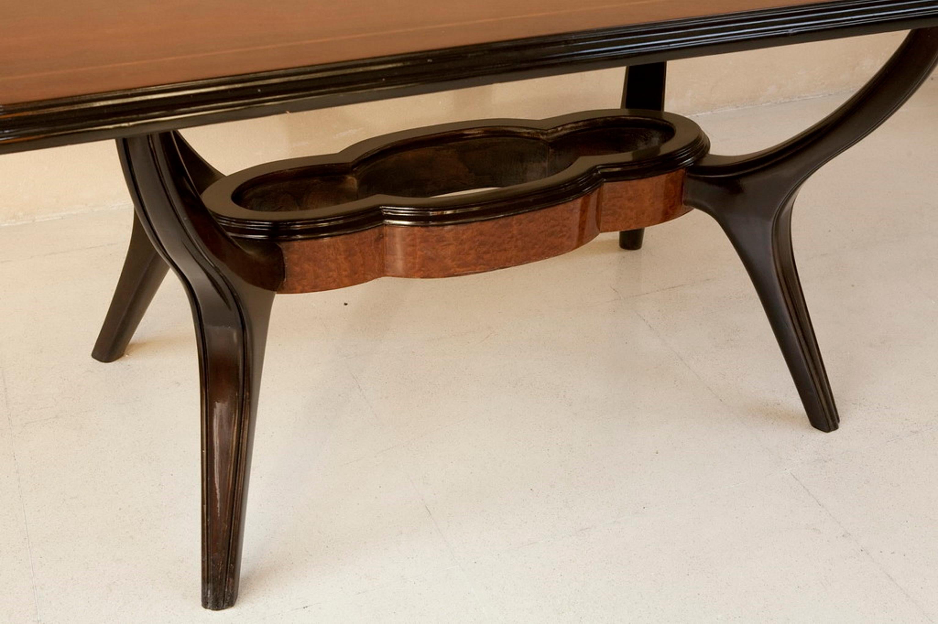 Art Deco Dining Table 1930, France, '8 People', Material, Wood In Good Condition For Sale In Ciudad Autónoma Buenos Aires, C