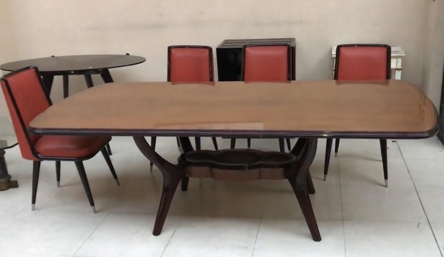 Table de salle à manger Art Déco 1930, France, « 8 personnes », matériau, bois Bon état - En vente à Ciudad Autónoma Buenos Aires, C