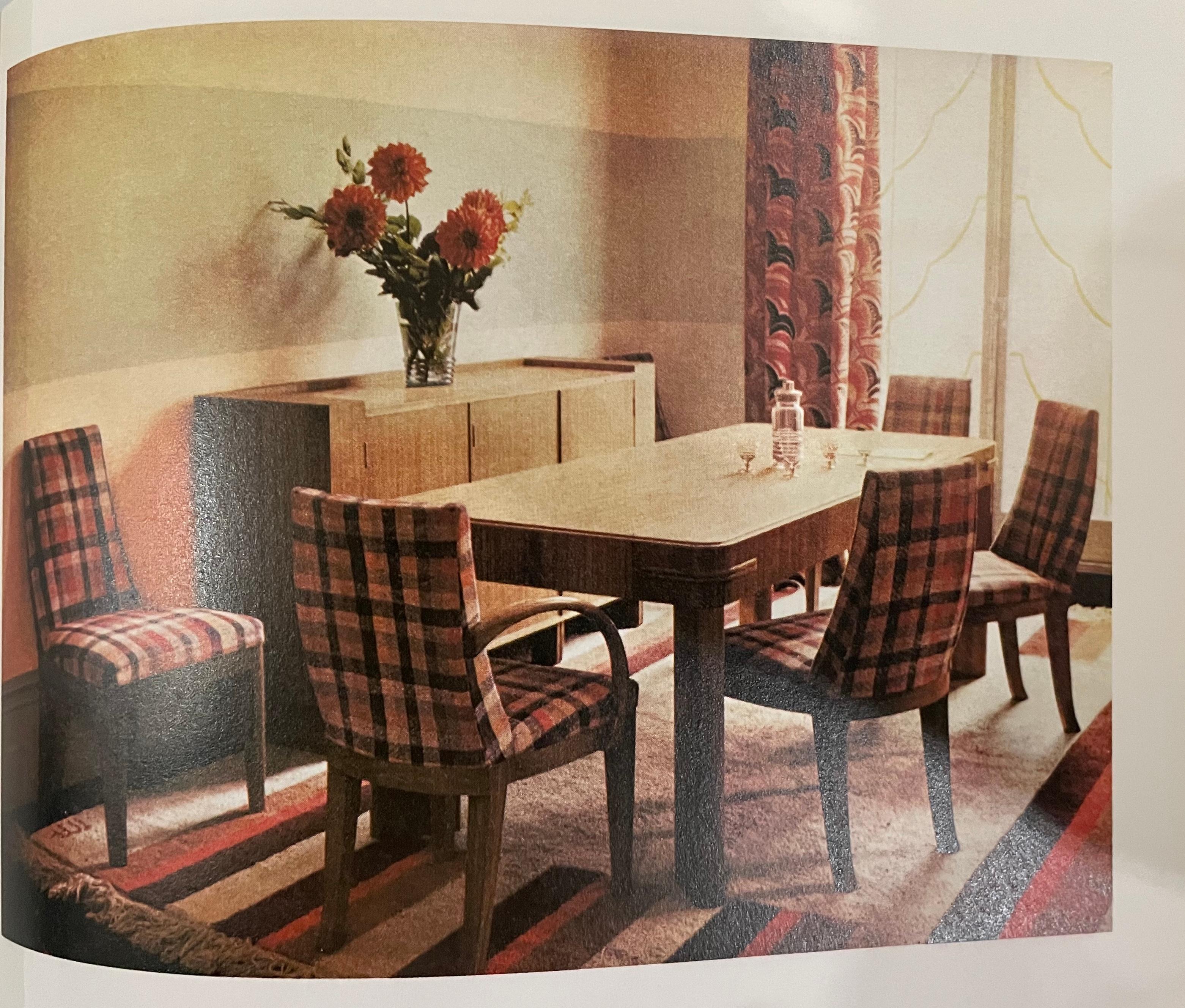 Table de salle à manger et six chaises Art déco par Maurice Adams en vente 7