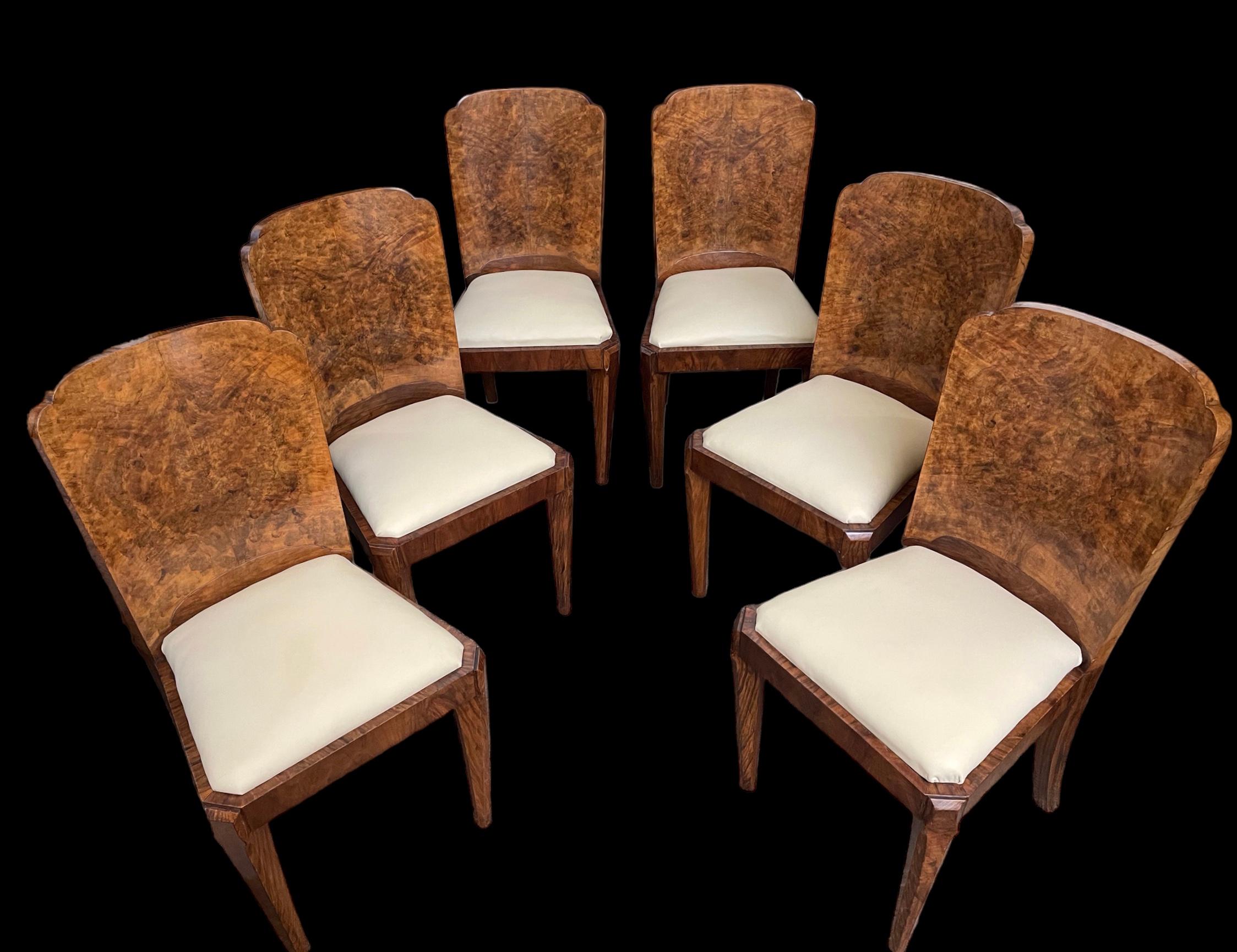 Art déco-Esstisch und sechs Stühle von Maurice Adams im Zustand „Gut“ im Angebot in Lee-On-The-Solent, GB