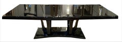 Art Deco dining table, black lacquer, circa 1930