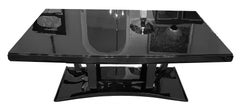 Art Deco dining table, black lacquer, circa 1930