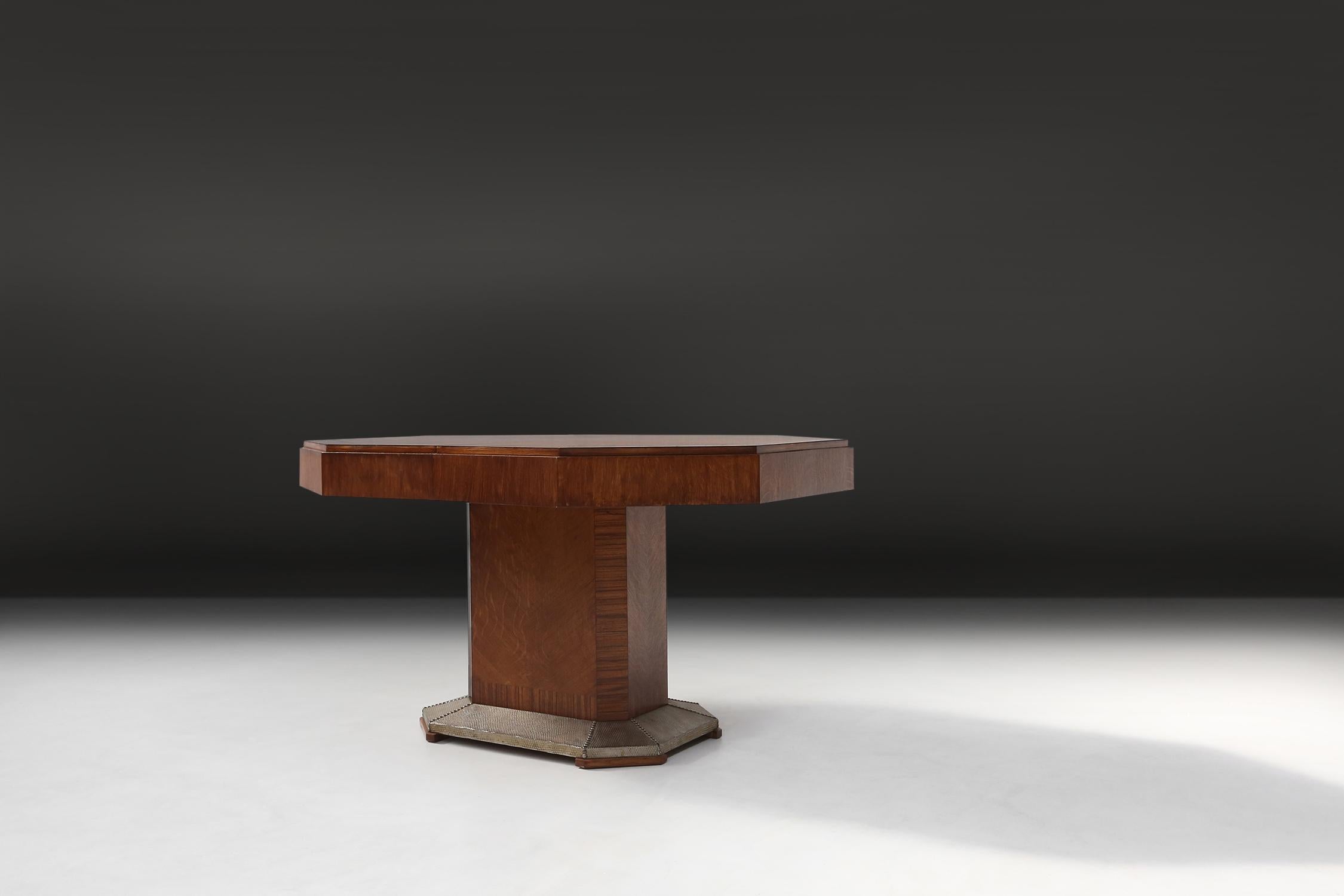 Belgian Art Deco Dining Table by De Coene, circa1930 For Sale