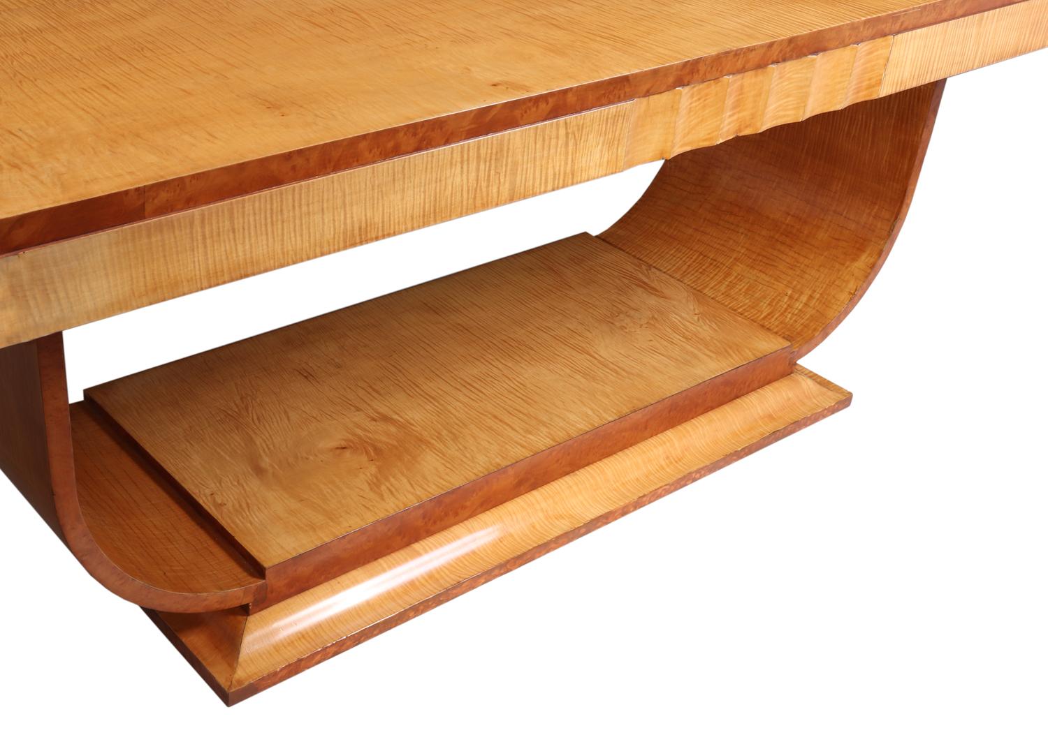 Art Deco Dining Table by Epstein in Sycamore, circa 1930 1