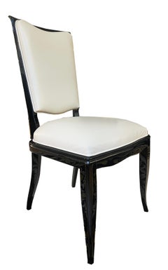 Art Deco dining table chairs, France 1930