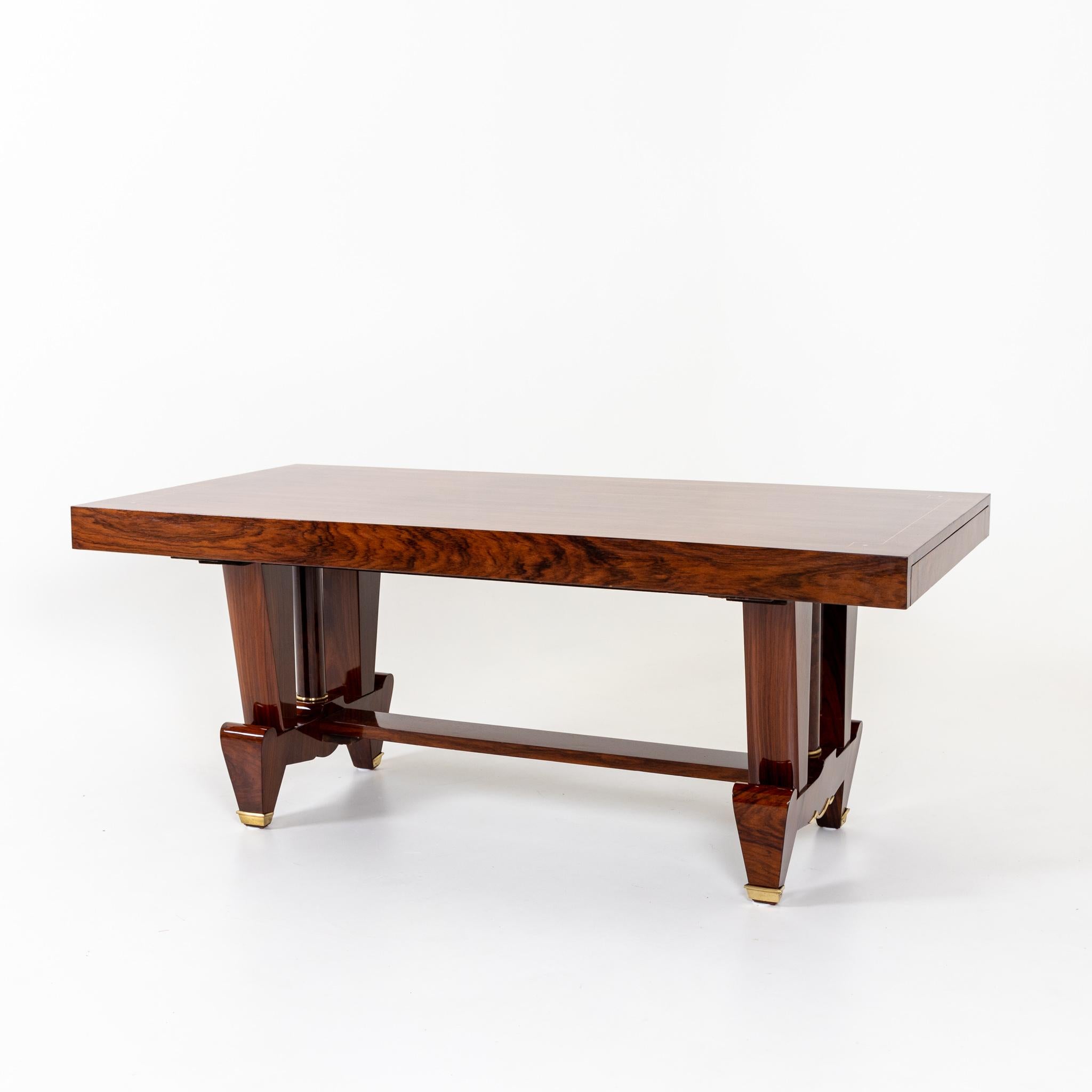 Wood Art Deco Dining Table, France Around 1920